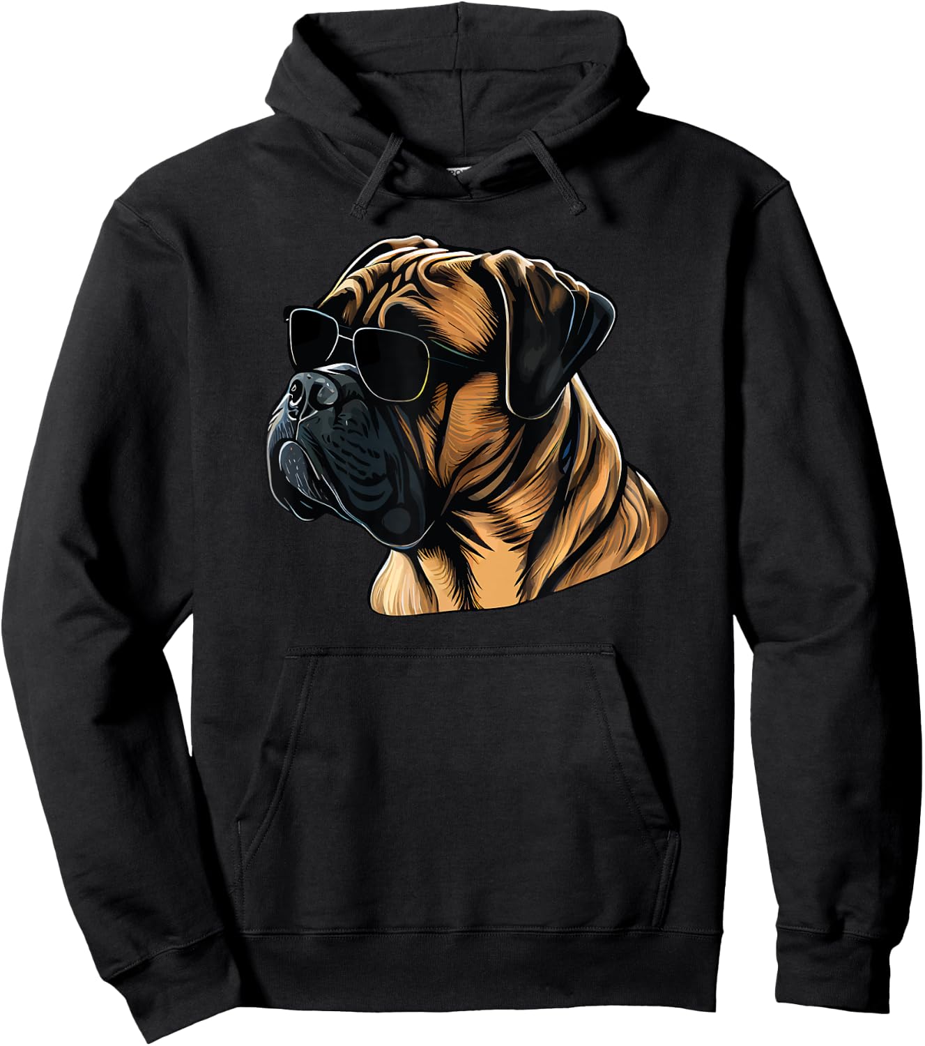 Dad Mom Cool Dog Sunglasses - Bullmastiff Women Hoodie - Hoodie | Black