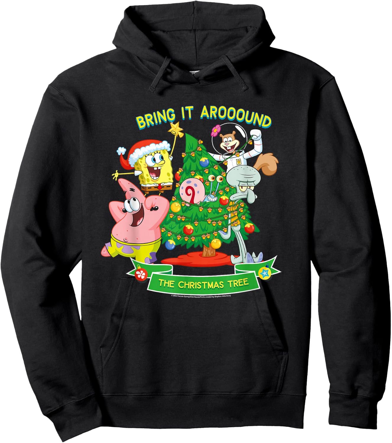 SpongeBob SquarePants Aroooound The Christmas Tree Patrick Hoodie - Hoodie | Black