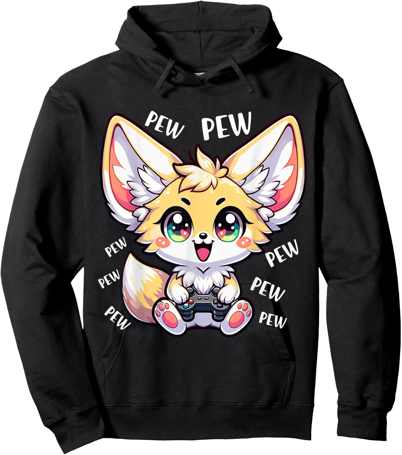 Fennec Fox Playing Video Games - Funny Gamer Boys Kids Hoodie - Hoodie | Black