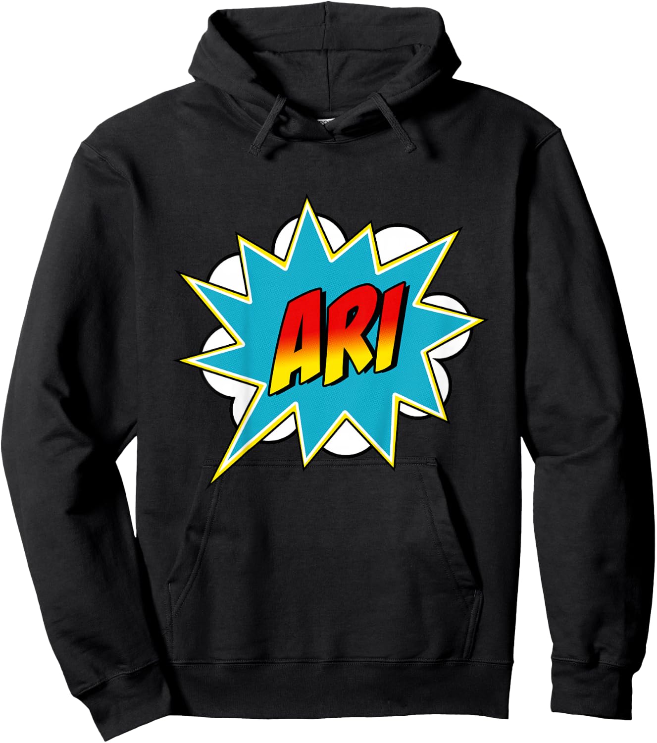 Kids Boys Ari Name Superhero Comic Book Hoodie - Hoodie | Black
