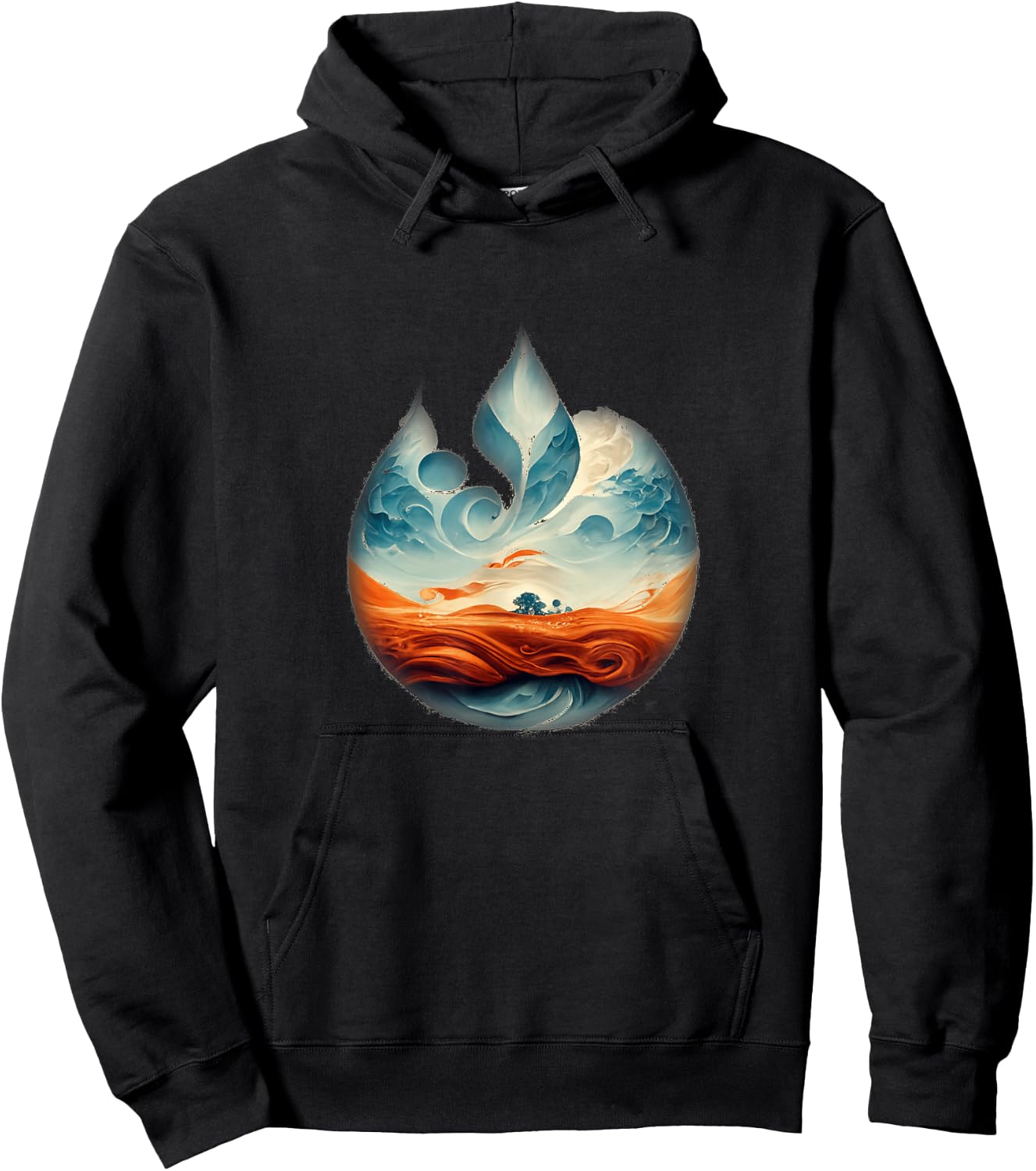 Logo of Water Fire Earth Wind Hoodie - Hoodie | Black