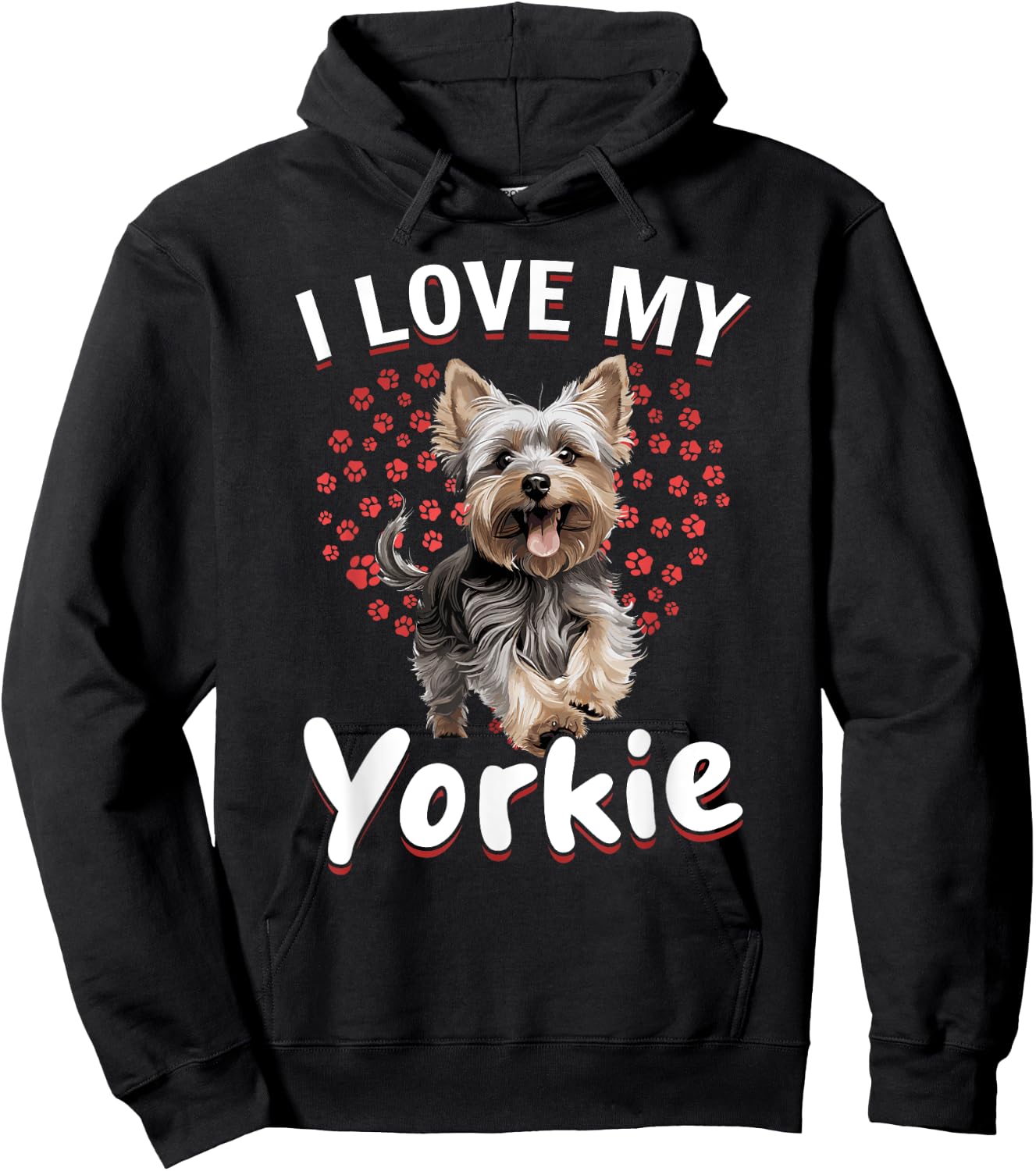 Yorkshire Terrier Dog Yorkie - I love my Yorkie Hoodie - Hoodie | Black