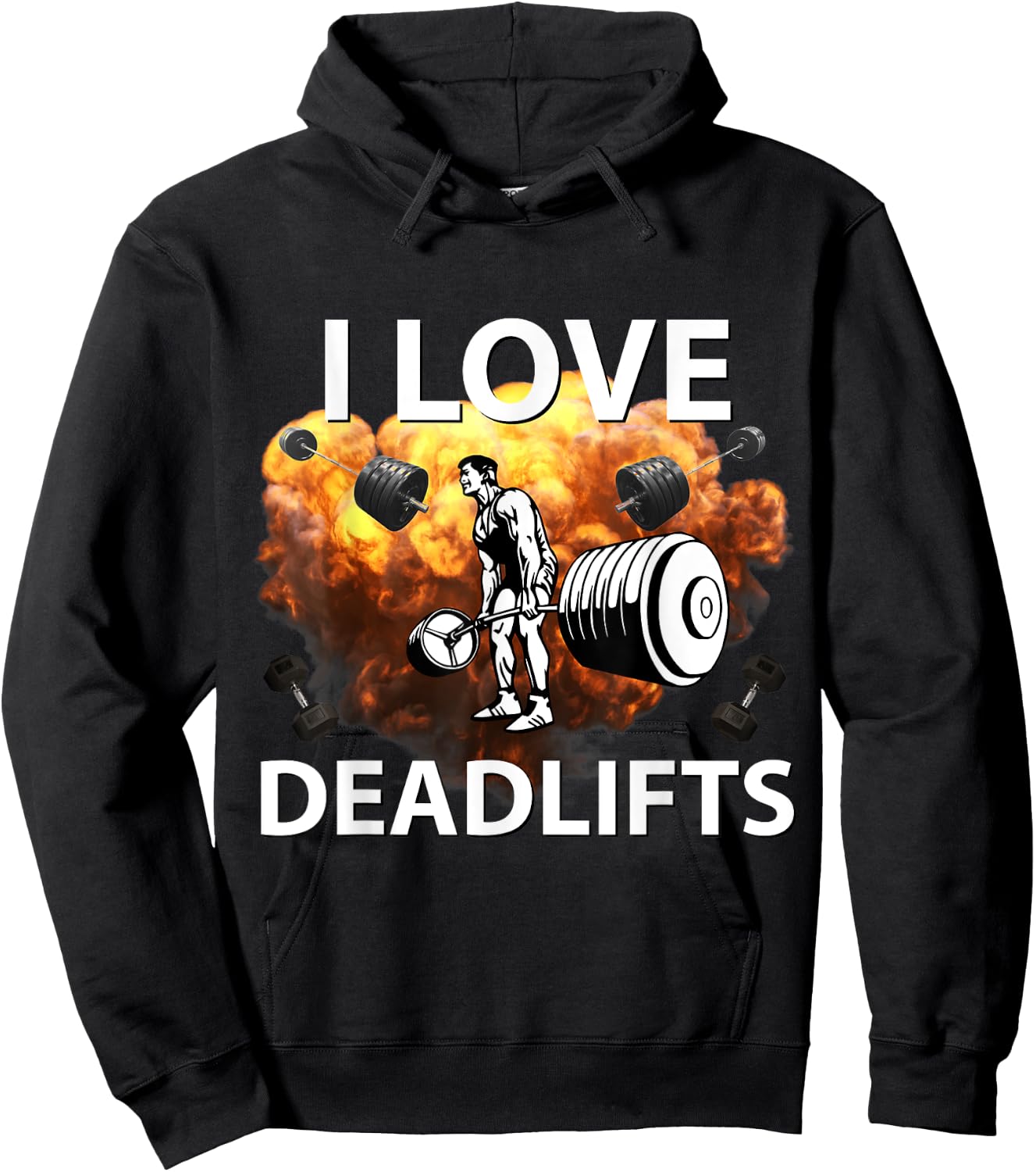 I Love Deadlifts Fitness Bodybuilding Powerlifting Design Hoodie - Hoodie | Black