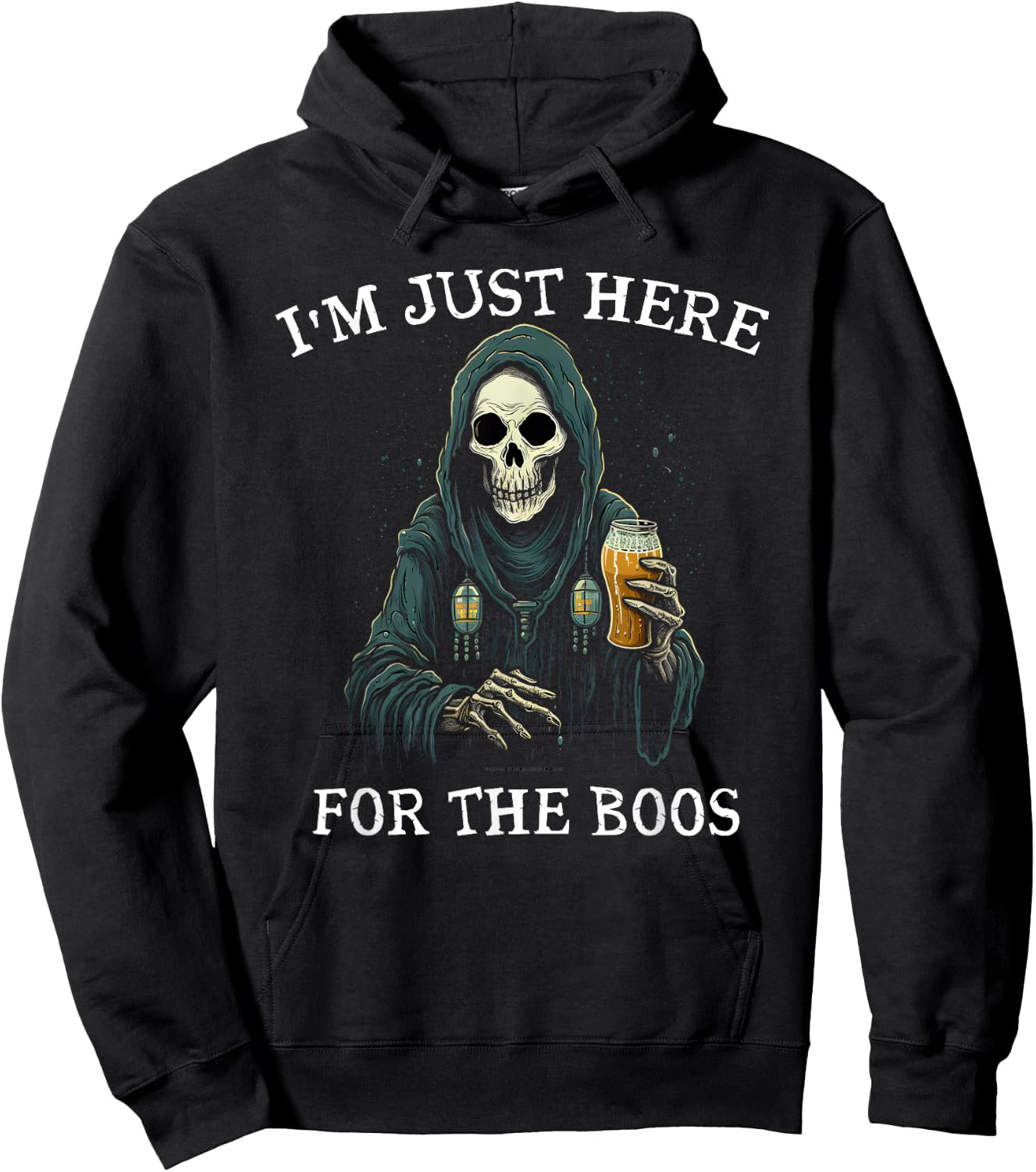 Funny Halloween I'm just here for the boos costume Hoodie - Hoodie | Black