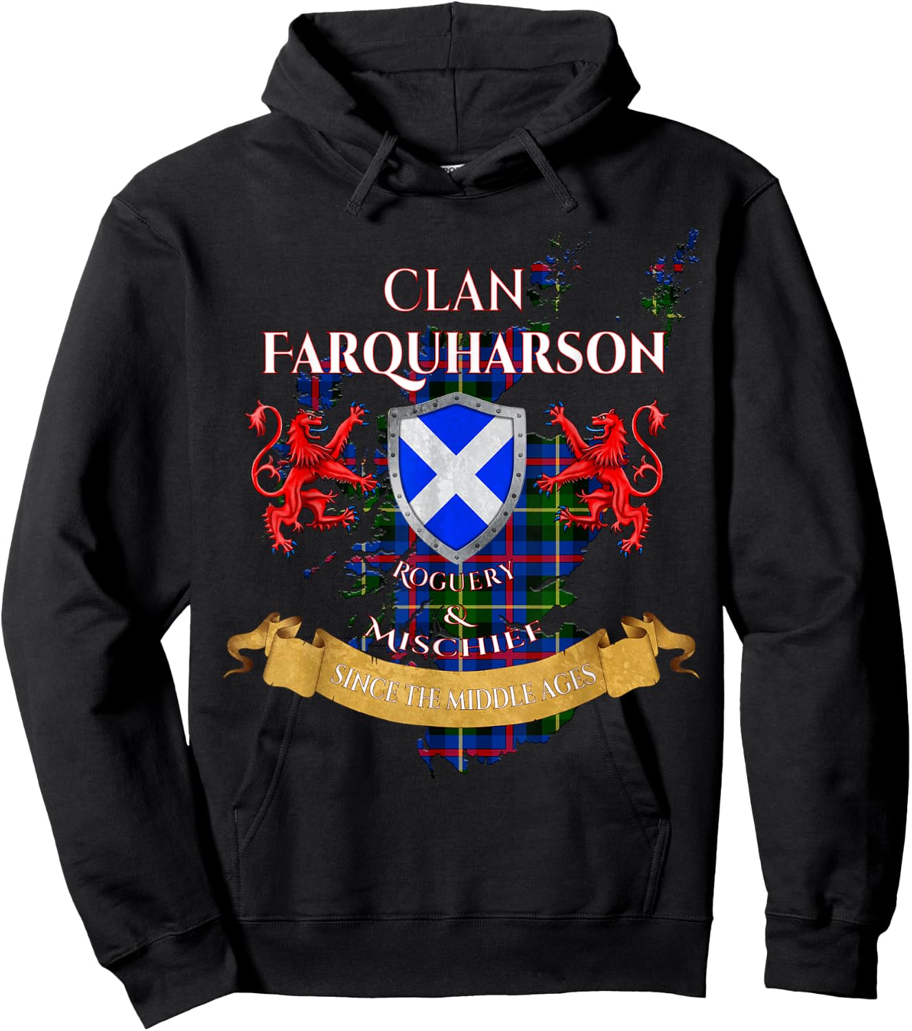 Farquharson Scottish Family Clan Middle Ages Mischief Hoodie - Hoodie | Black