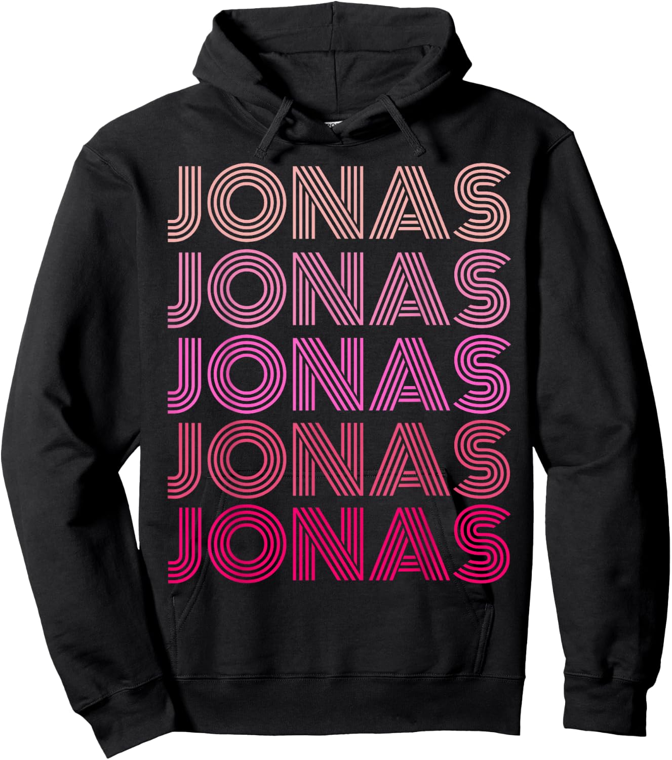 Jonas Vintage Retro Pink Hoodie - Hoodie | Black