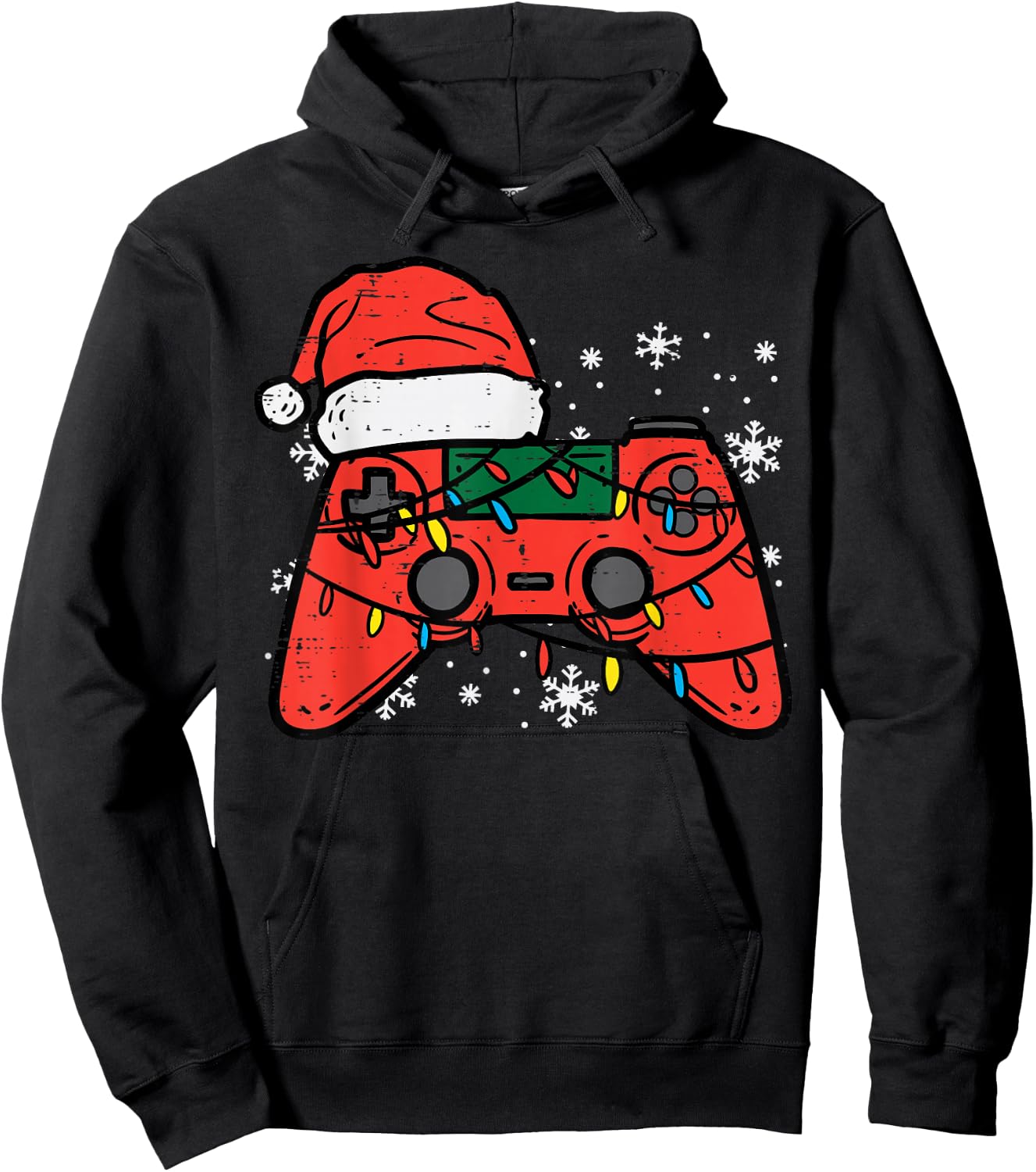 Christmas Gamer Controller Xmas Boys Kids Youth Men Teen Hoodie - Hoodie | Black