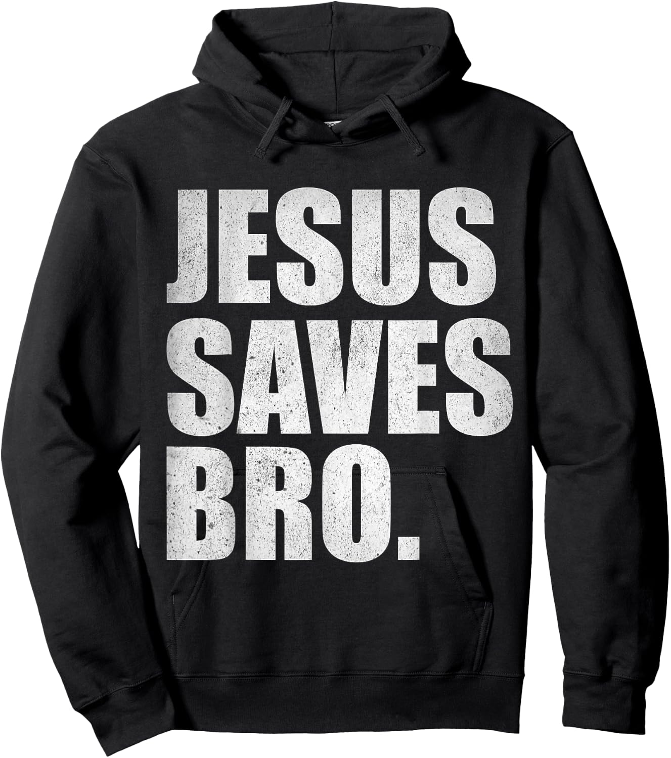 Jesus Saves Bro - Vintage Funny Christian Religion Hoodie - Hoodie | Black