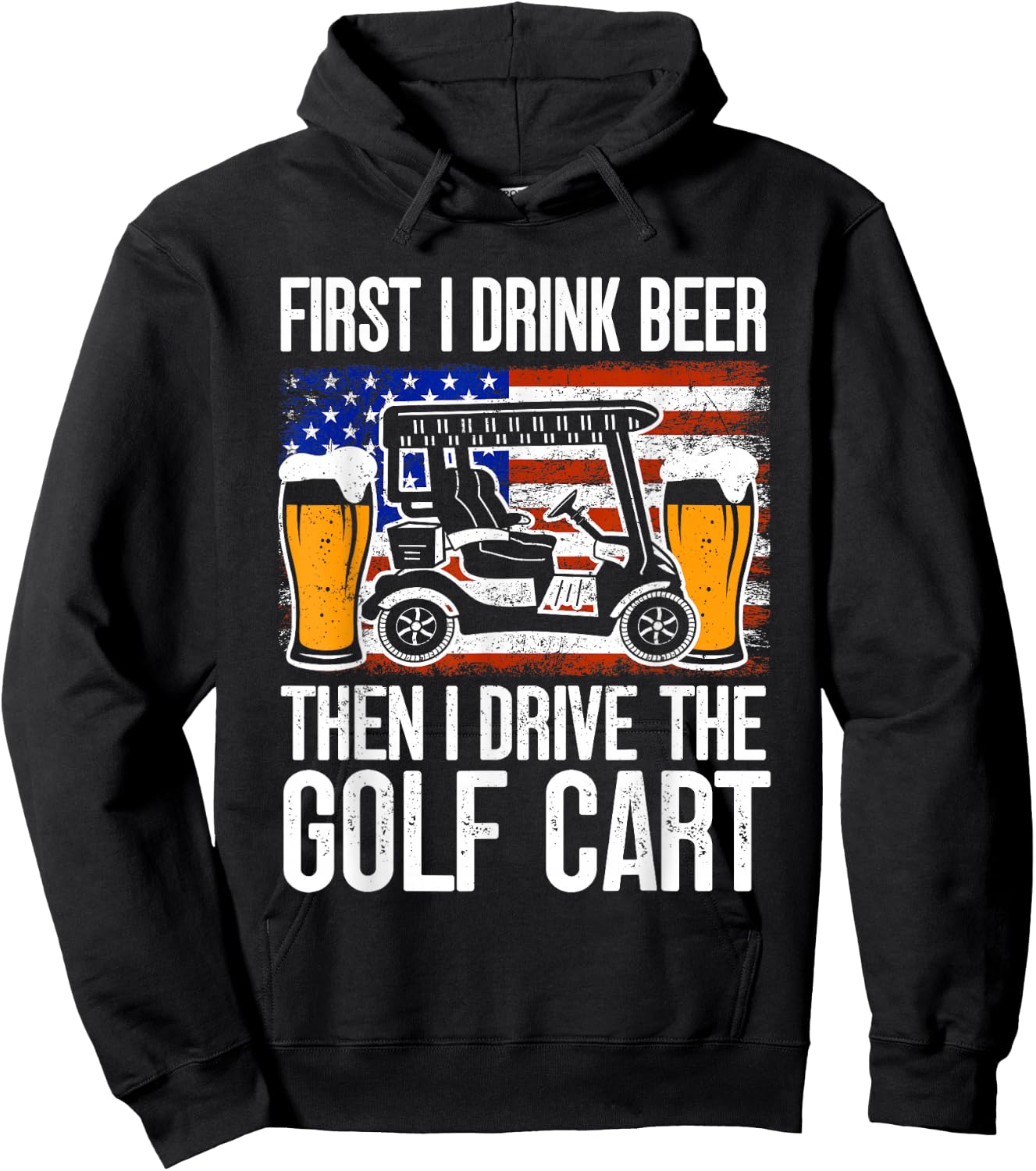 Funny Golf Cart Hoodie - Hoodie | Black