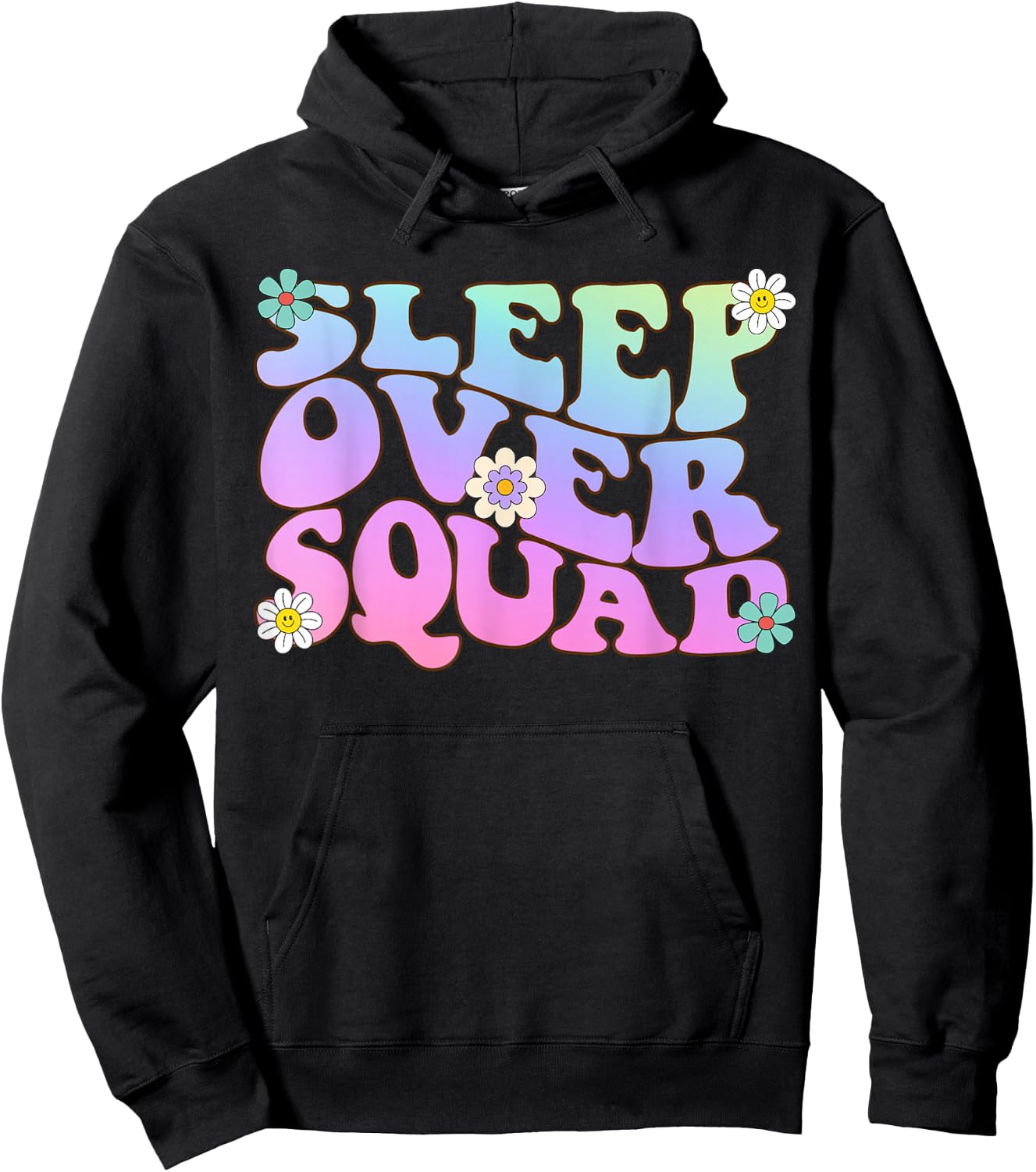 Funny Party Pyjamas Cute Overnight Party Team Sleepover Squad Hoodie - Hoodie | Black
