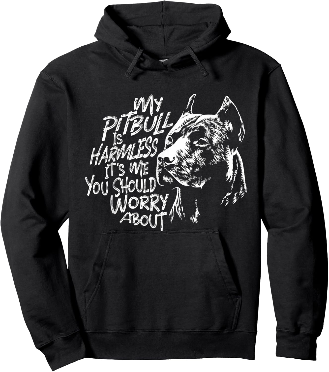 My Pitbull Is Harmless - Pet Breeder Canine Dog Lover Women Hoodie - Hoodie | Black