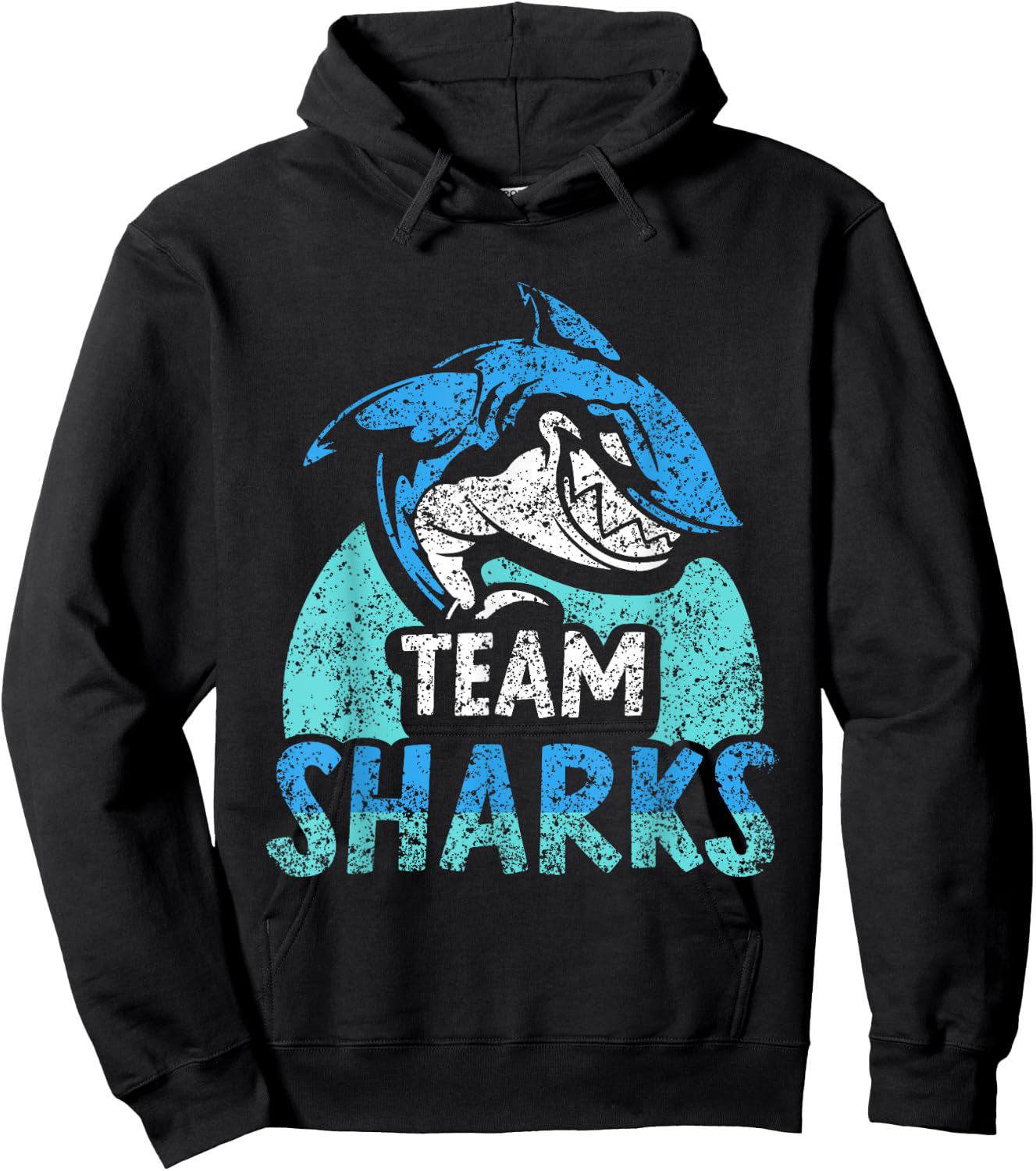 Team Sharks Teeth Shark Lover Animal Hoodie - Hoodie | Black