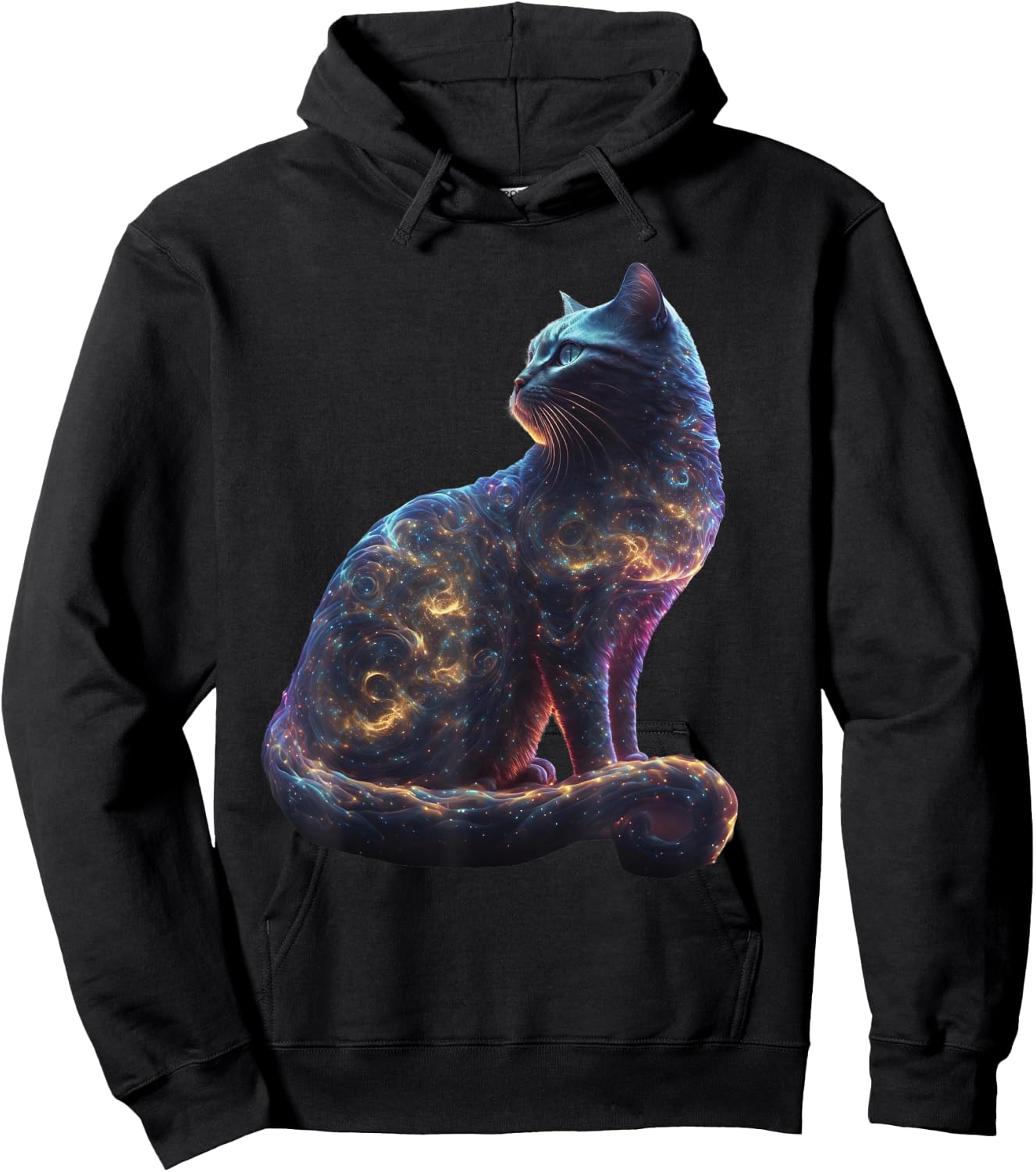 cute cat Galaxy for lover cats kitty kitten space universe Hoodie - Hoodie | Black