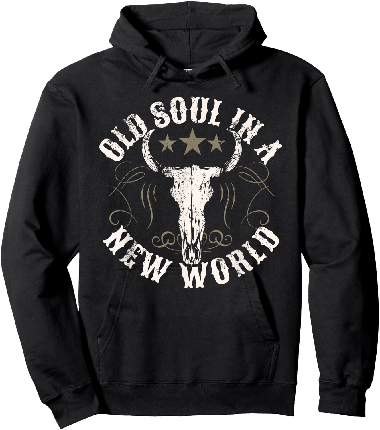 Old Soul in a New World Country Bluegrass Music Guitar Hoodie - Hoodie | Black