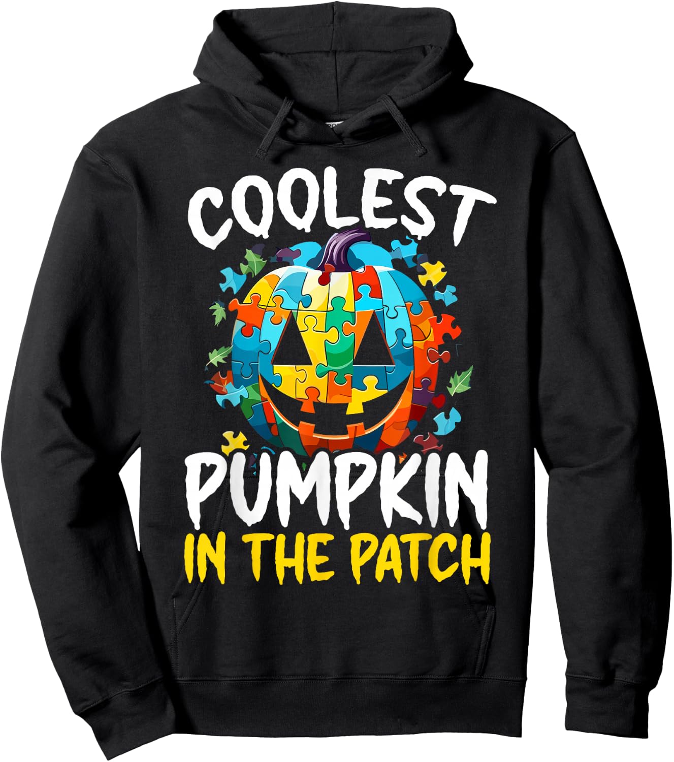 Autism Halloween Puzzle Trick Or Treat Autism Awareness Hoodie - Hoodie | Black