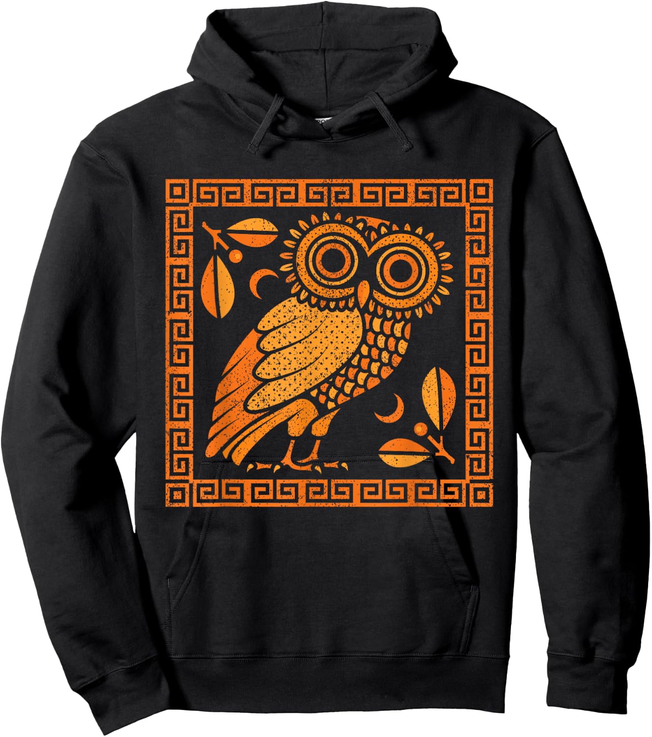 Pottery Greece Ceramic Artist Greek Owl Of Athena Hoodie - Hoodie | Black