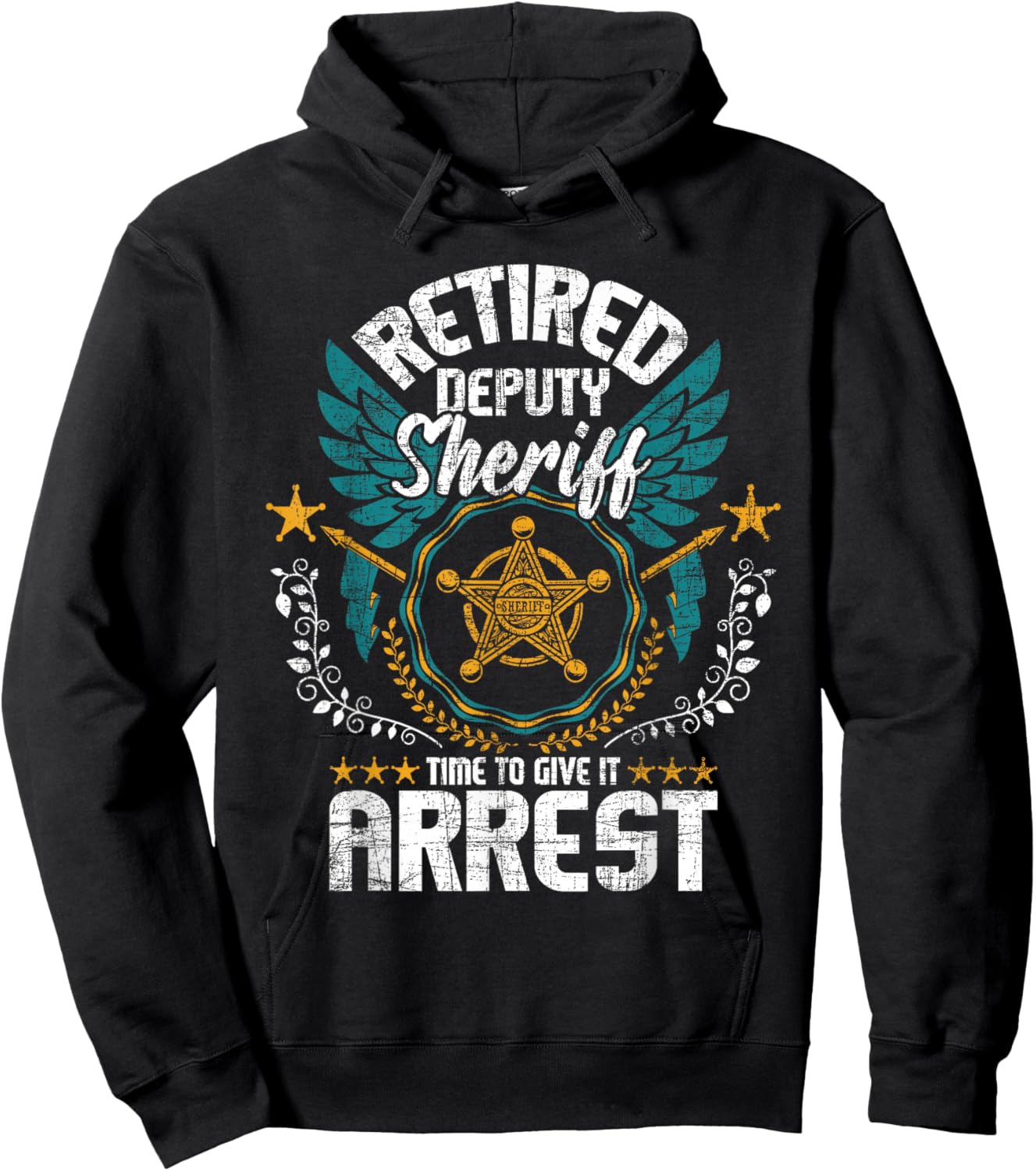 Retired Deputy Sheriff - Retirement Police Officer Patrolman Hoodie - Hoodie | Black
