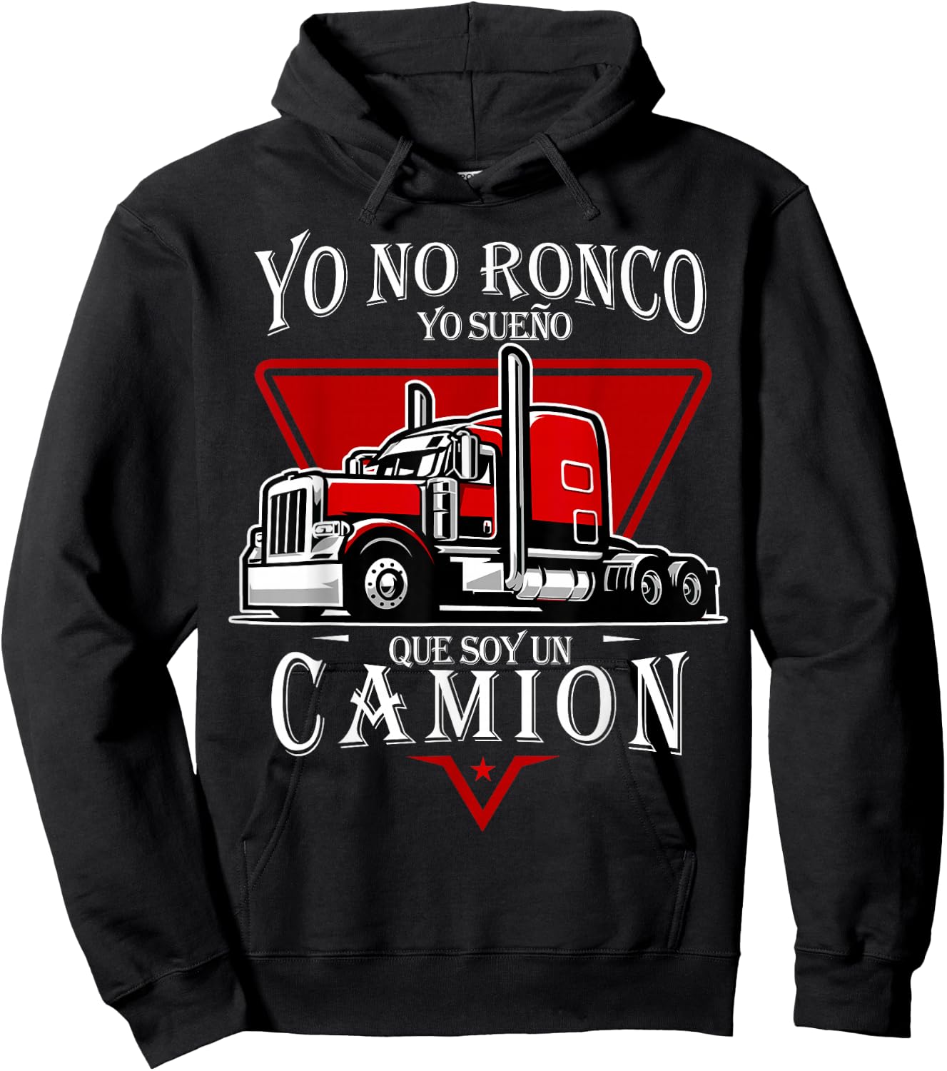 Yo no Ronco yo sueno que Soy un Camion Latin Dad Spanish Hoodie - Hoodie | Black