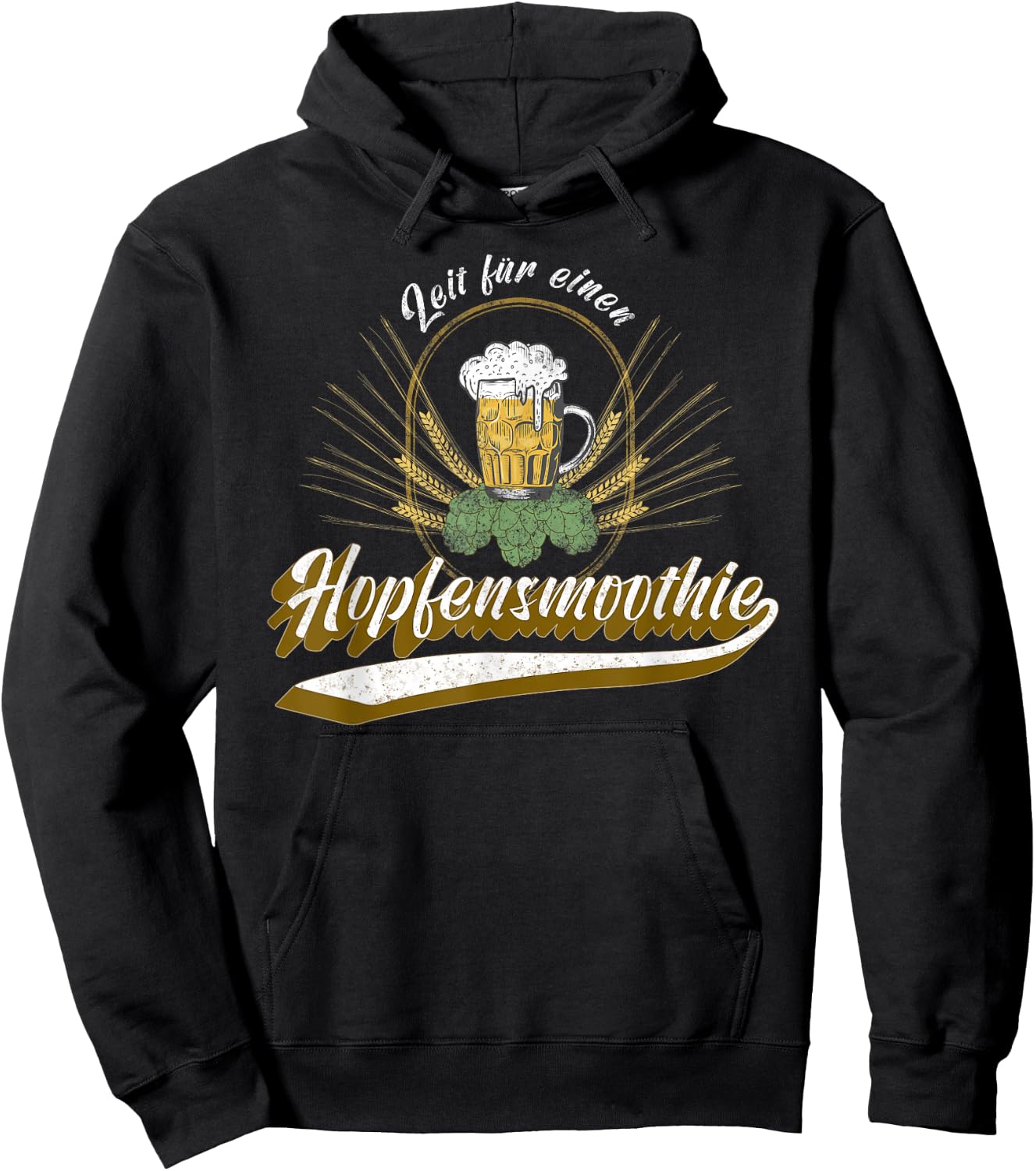 Retro Father's Day Time for Hop Smoothie Beer with Hops Hoodie - Hoodie | Black