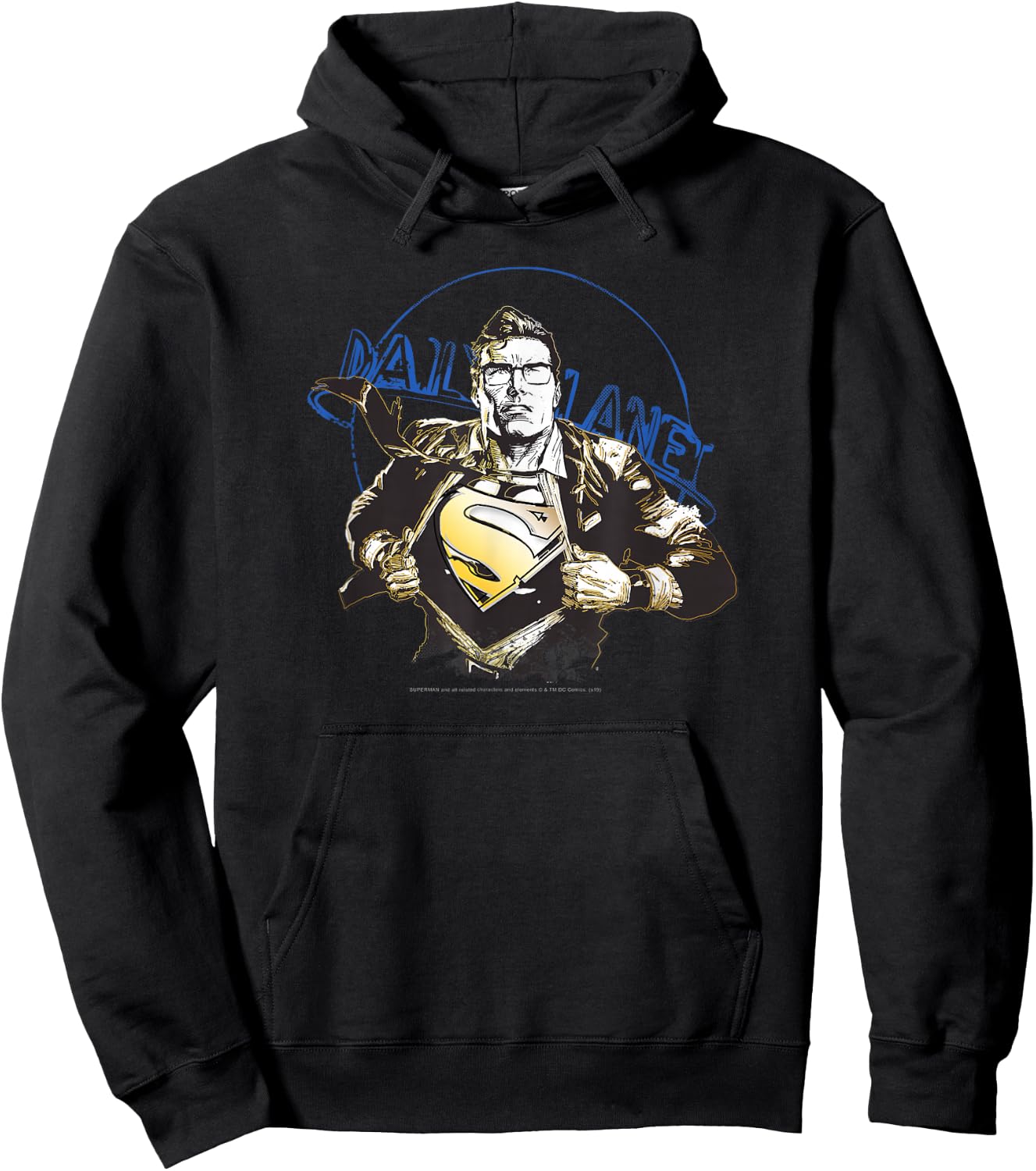 DC Comics Superman Classic Clark Kent Daily Planet Sketch Hoodie - Hoodie | Black