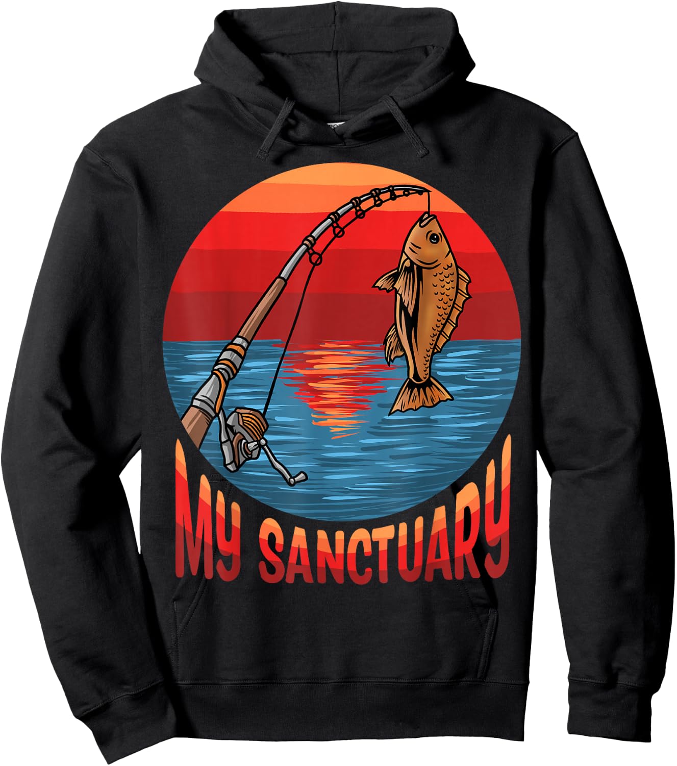 Fisherman Funny Fishing Hoodie - Hoodie | Black