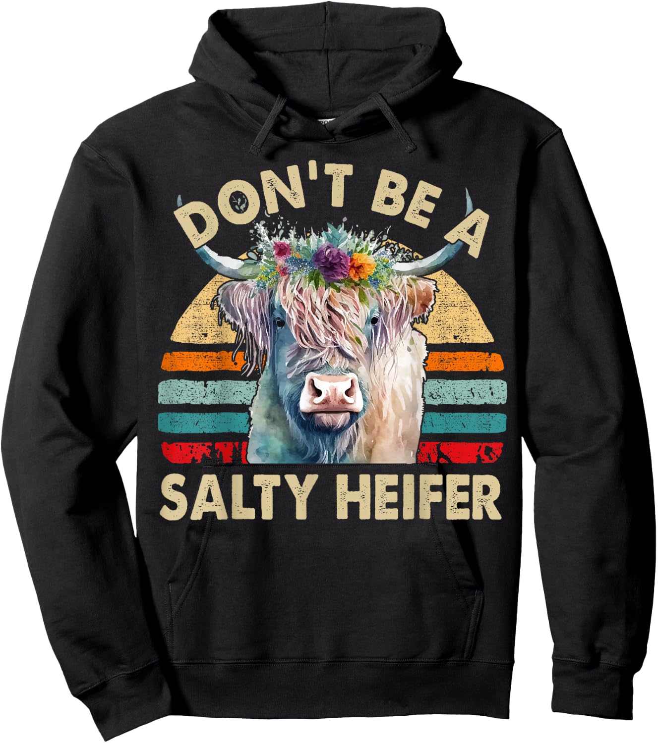 Highland Cow Hoodie - Hoodie | Black