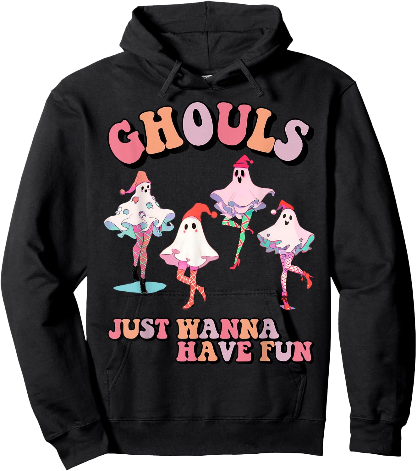 Ghouls just wanna have fun Retro Halloween Christmas girls Hoodie - Hoodie | Black