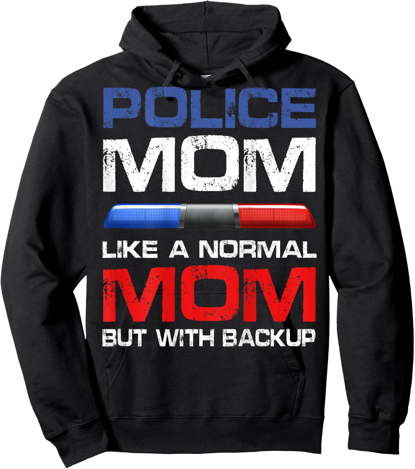 Proud Police Mom Definition Law Enforcement Mother Cop Mom Hoodie - Hoodie | Black