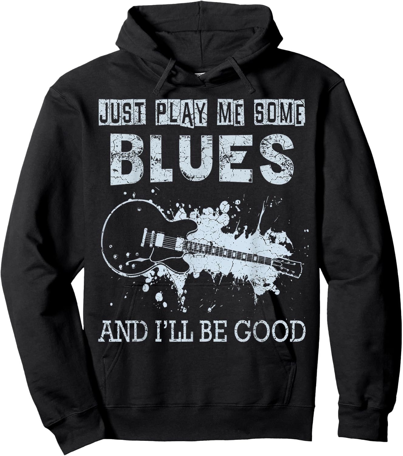 Blues Music Band Lover Vintage Guitar Teacher Funny Blues Hoodie - Hoodie | Black