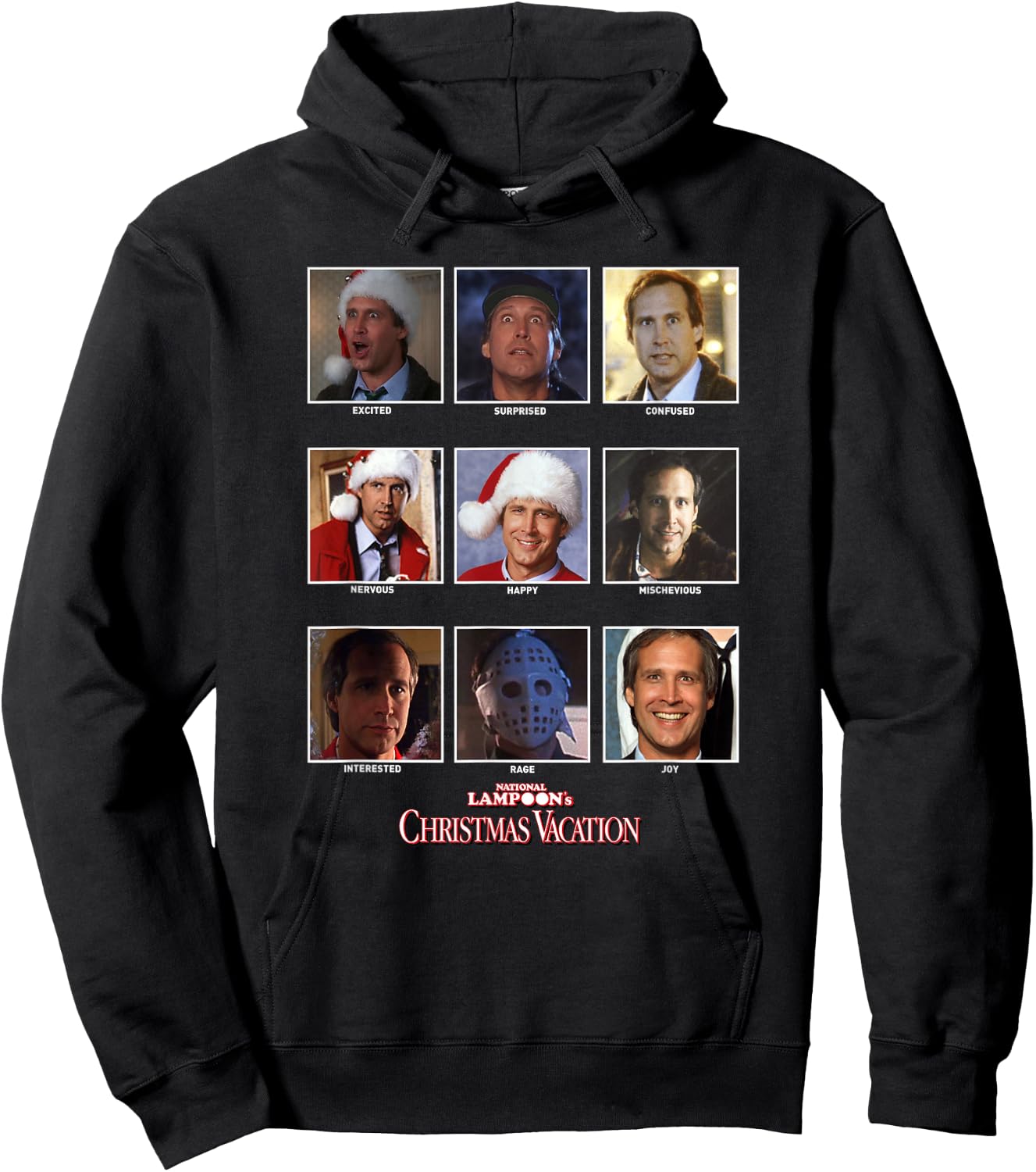 National Lampoon's Christmas Vacation Clark Panels Hoodie - Hoodie | Black