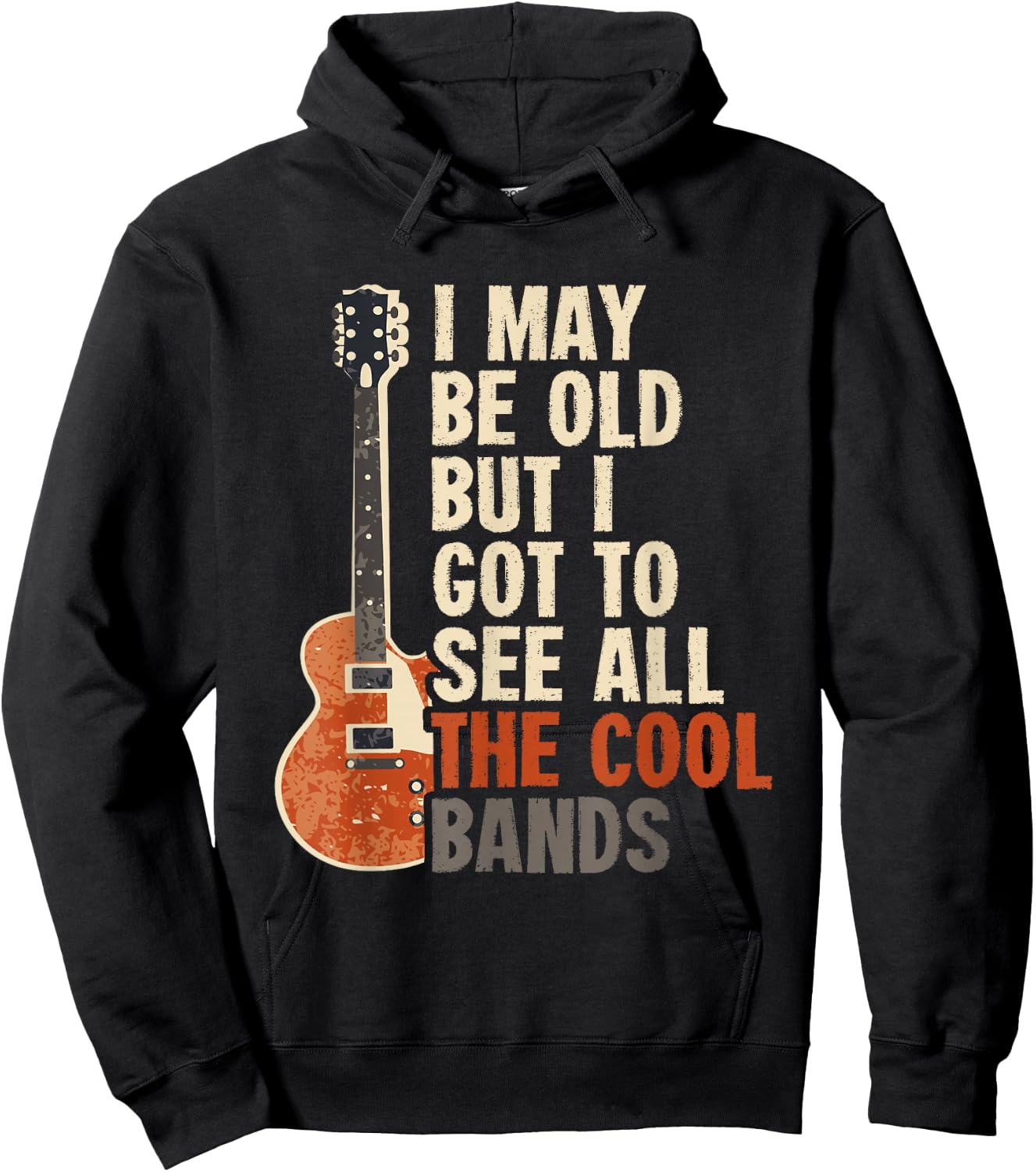 I'm Old But Saw All The Best Cool Bands Hoodie - Hoodie | Black