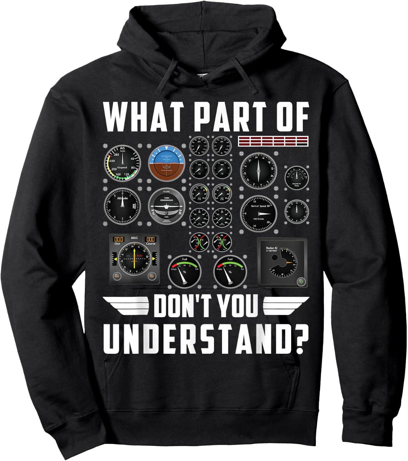 What Part Of Don't you Understand airplane Hoodie - Hoodie | Black