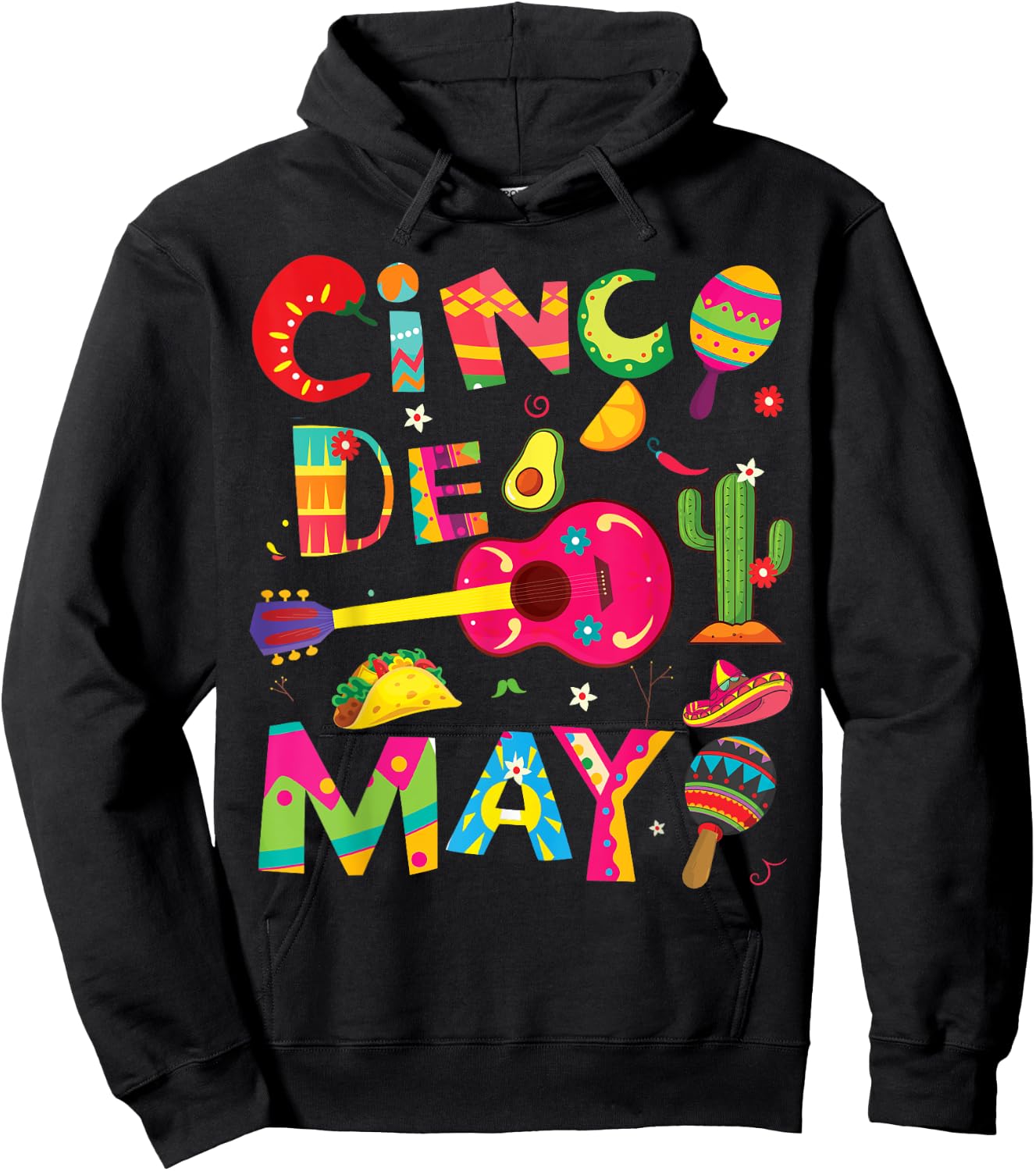 Cinco de Mayo, Men Women kids funny Mexican fiesta 5 De Mayo Hoodie - Hoodie | Black