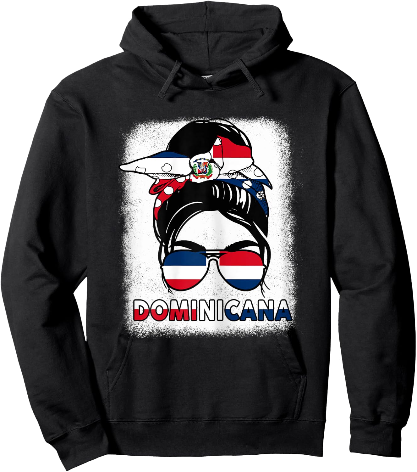 Dominican Republic Girl Independence Day Dominicana Flag Hoodie - Hoodie | Black