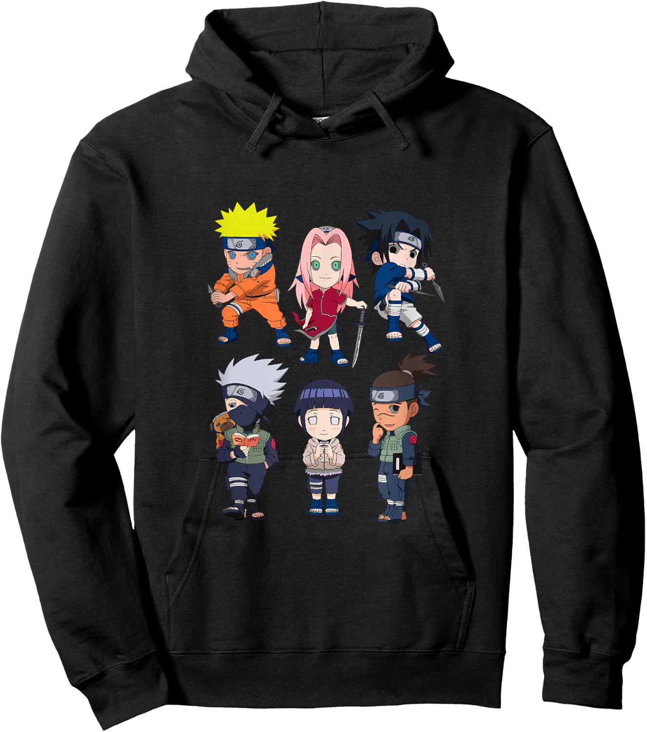 Naruto Chibi Heroes Hoodie - Hoodie | Black