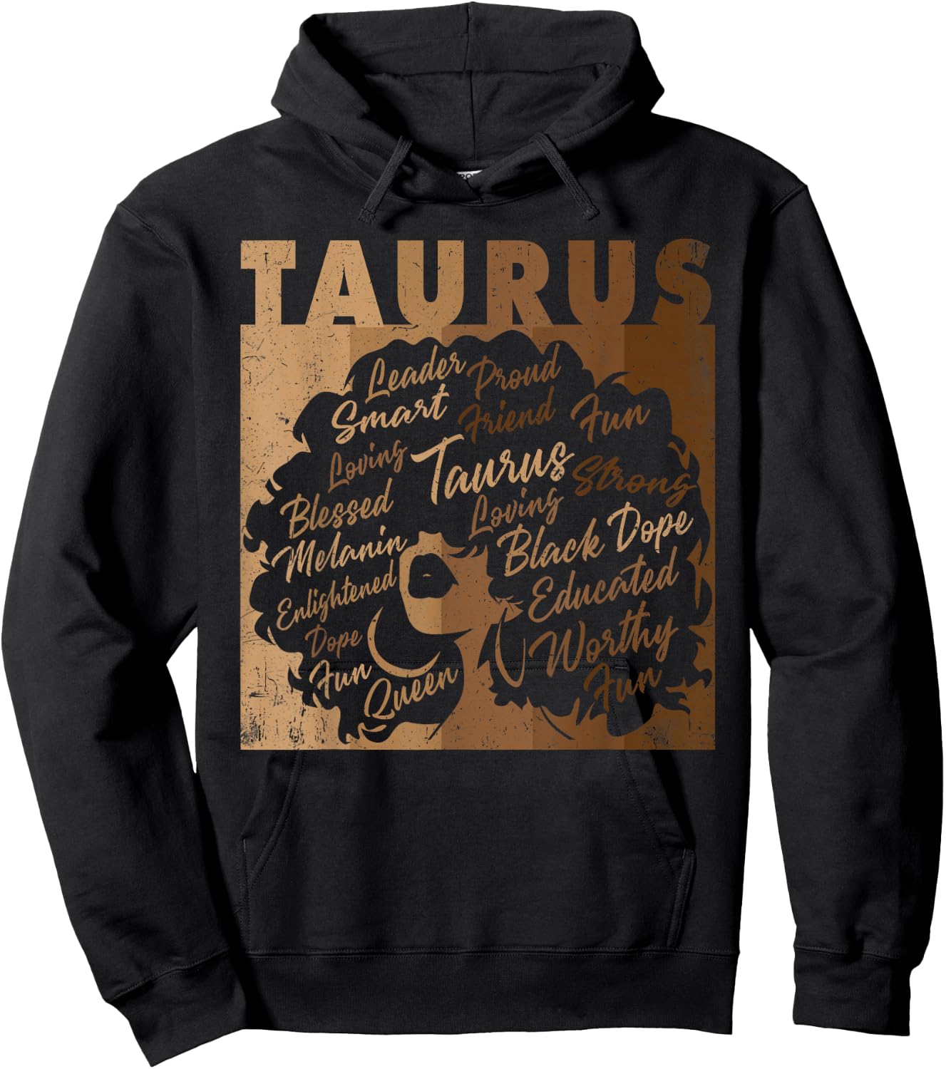 Taurus Girl African American Women Melanin Birthday Hoodie - Hoodie | Black