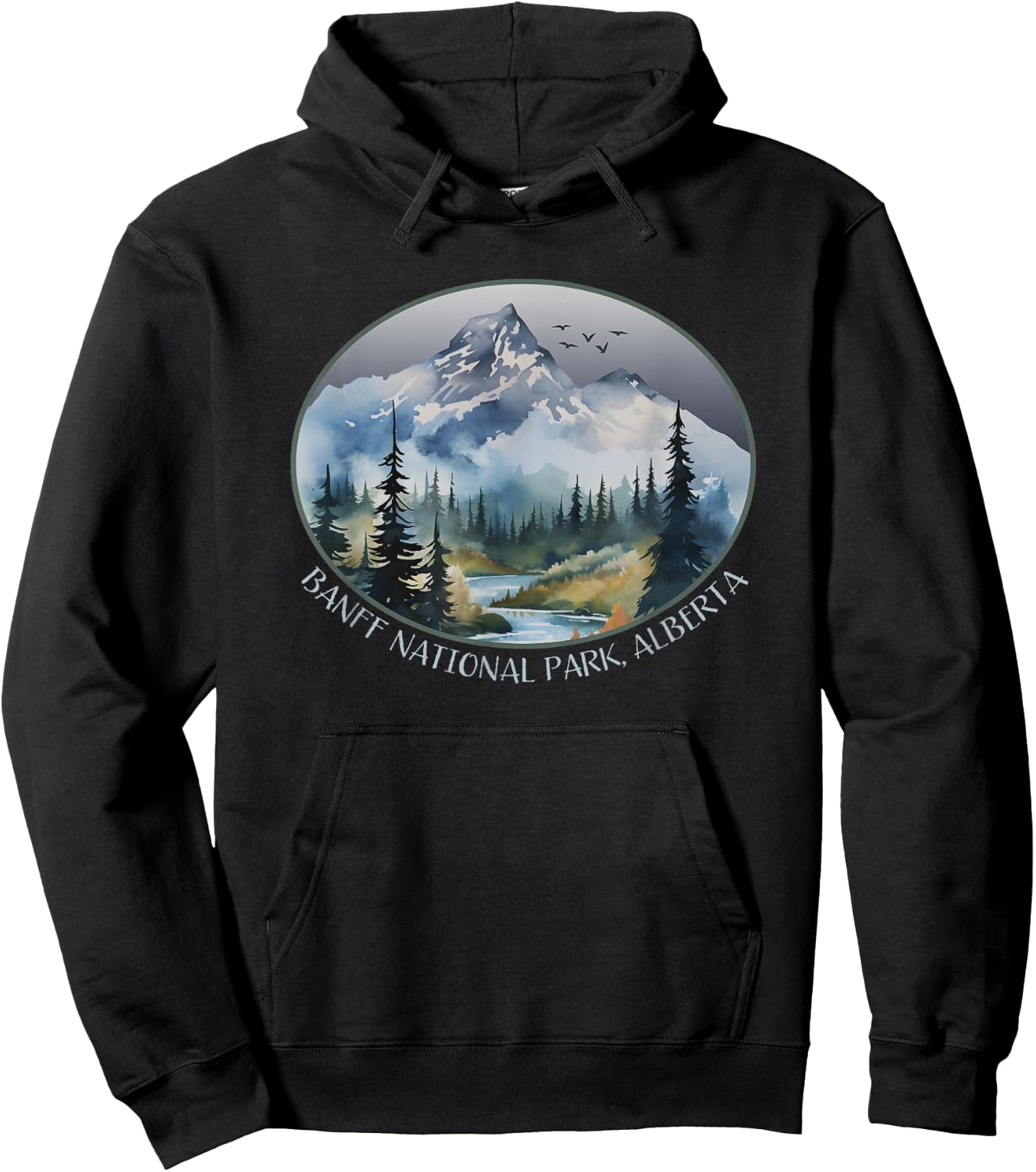 Banff National Park, Alberta, Canada Canadian Rockies Hoodie - Hoodie | Black