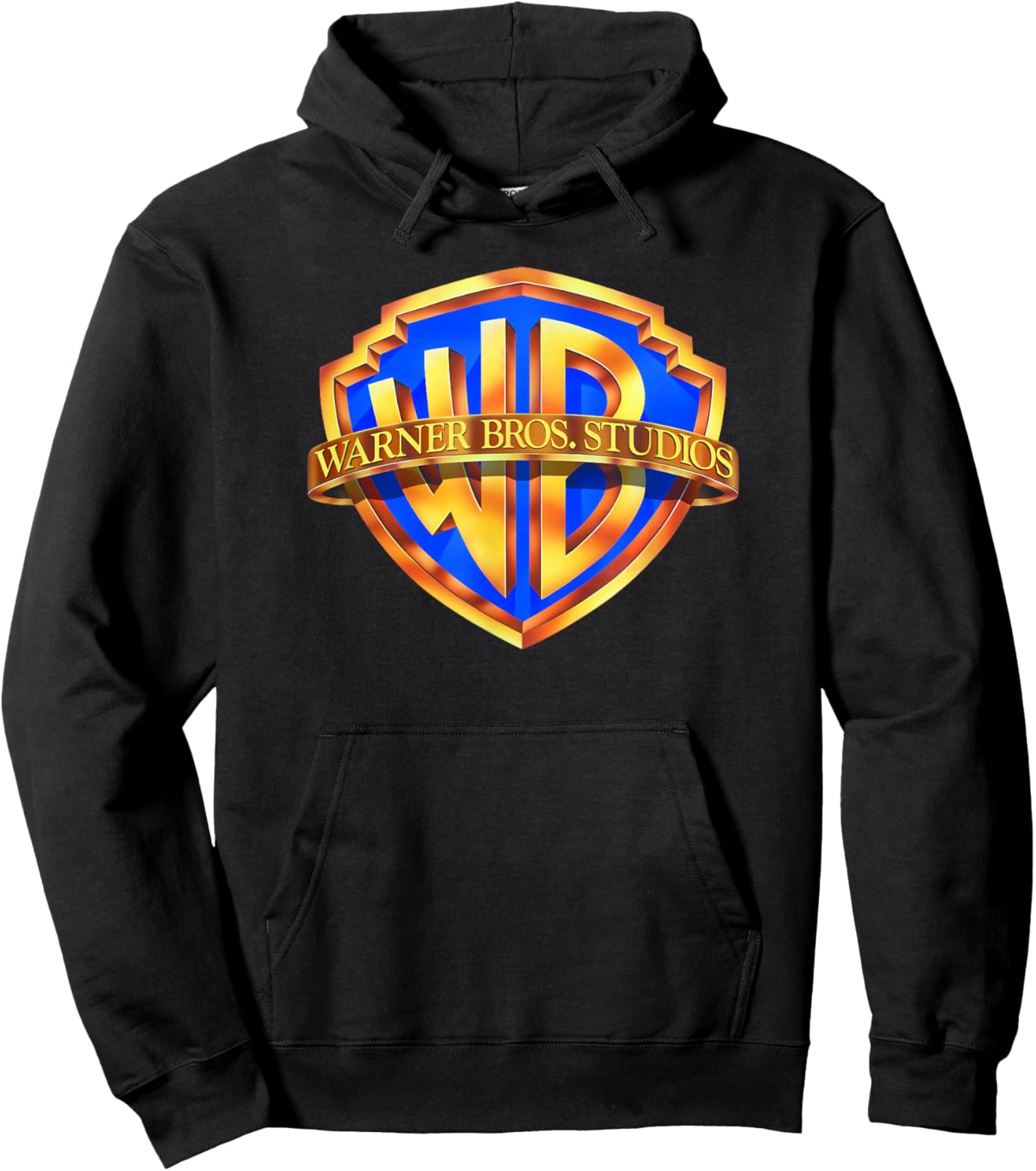 WB100 Warner Bros. Modern Classic Movie Studio Logo Hoodie - Hoodie | Black