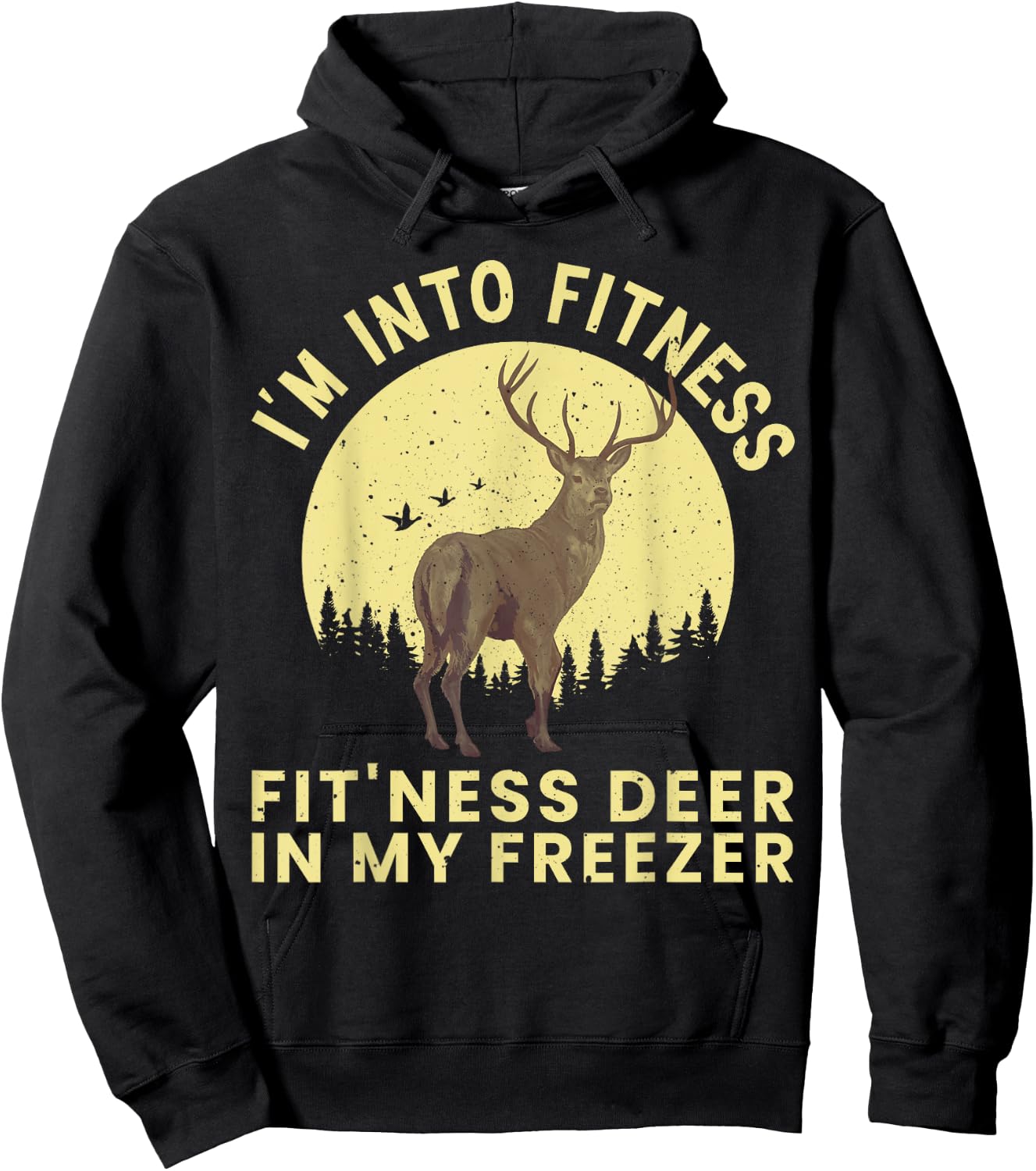 Funny Deer Hunting Art Women Wildlife Hunter Hunting Hoodie - Hoodie | Black