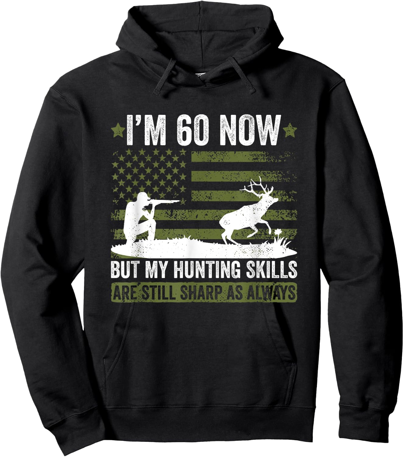 Hunter birthday 60 years old hunter 60th birthday hunting Hoodie - Hoodie | Black