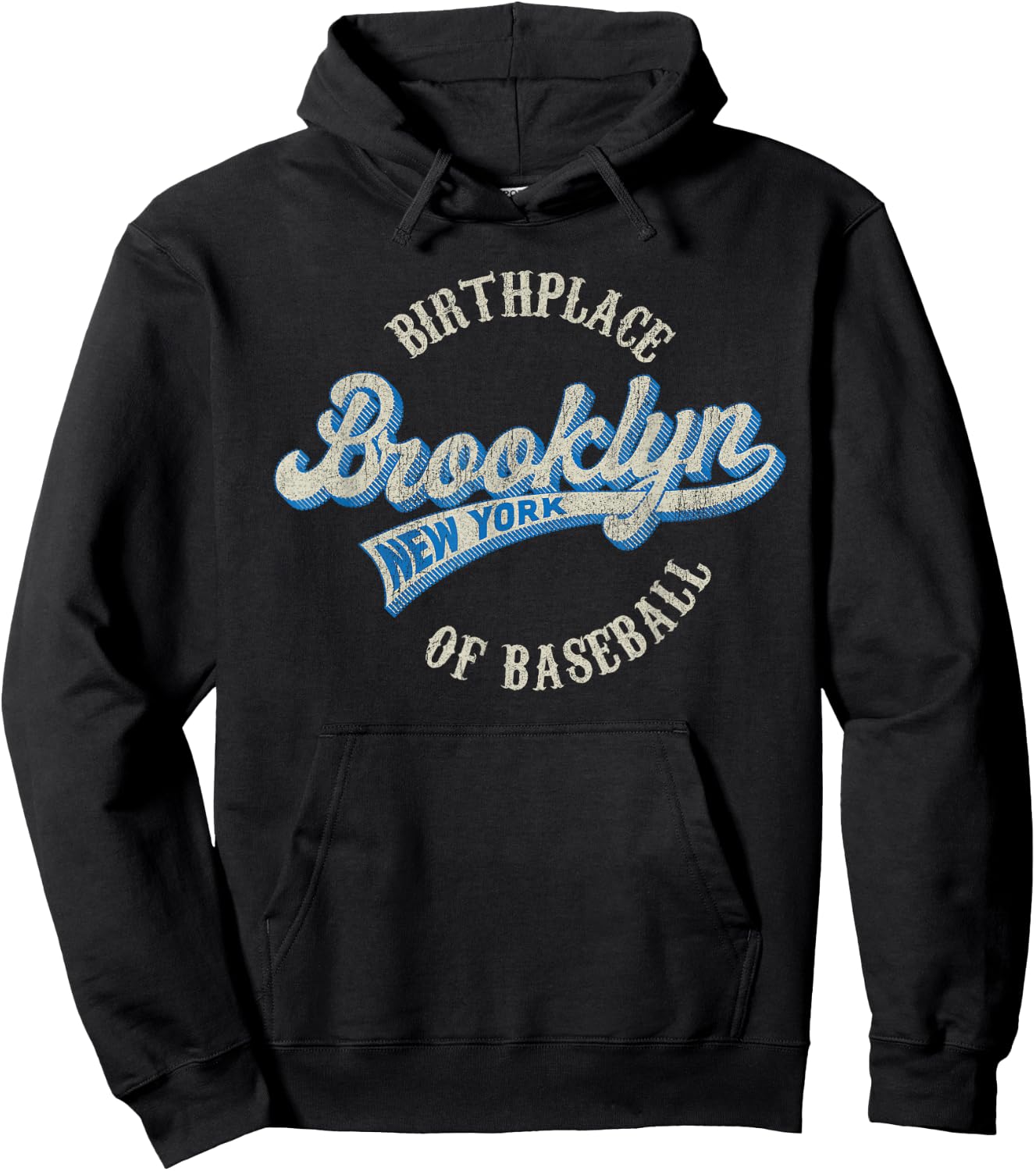 Baseball Vintage Style Brooklyn & Women Hoodie - Hoodie | Black