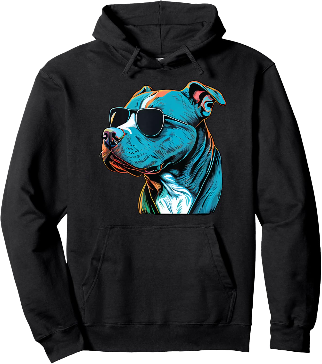 Dad Mom Cool Dog Sunglasses - Pitbull Men Women Hoodie - Hoodie | Black