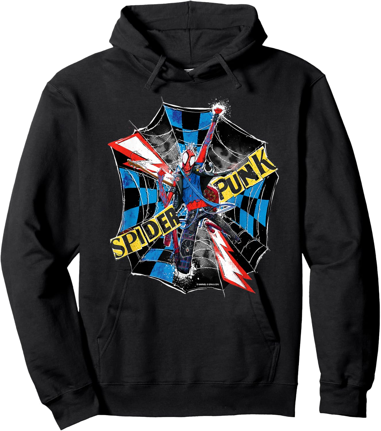 Marvel Spider-Man: Across the Spider-Verse Spider-Punk Web Hoodie - Hoodie | Black
