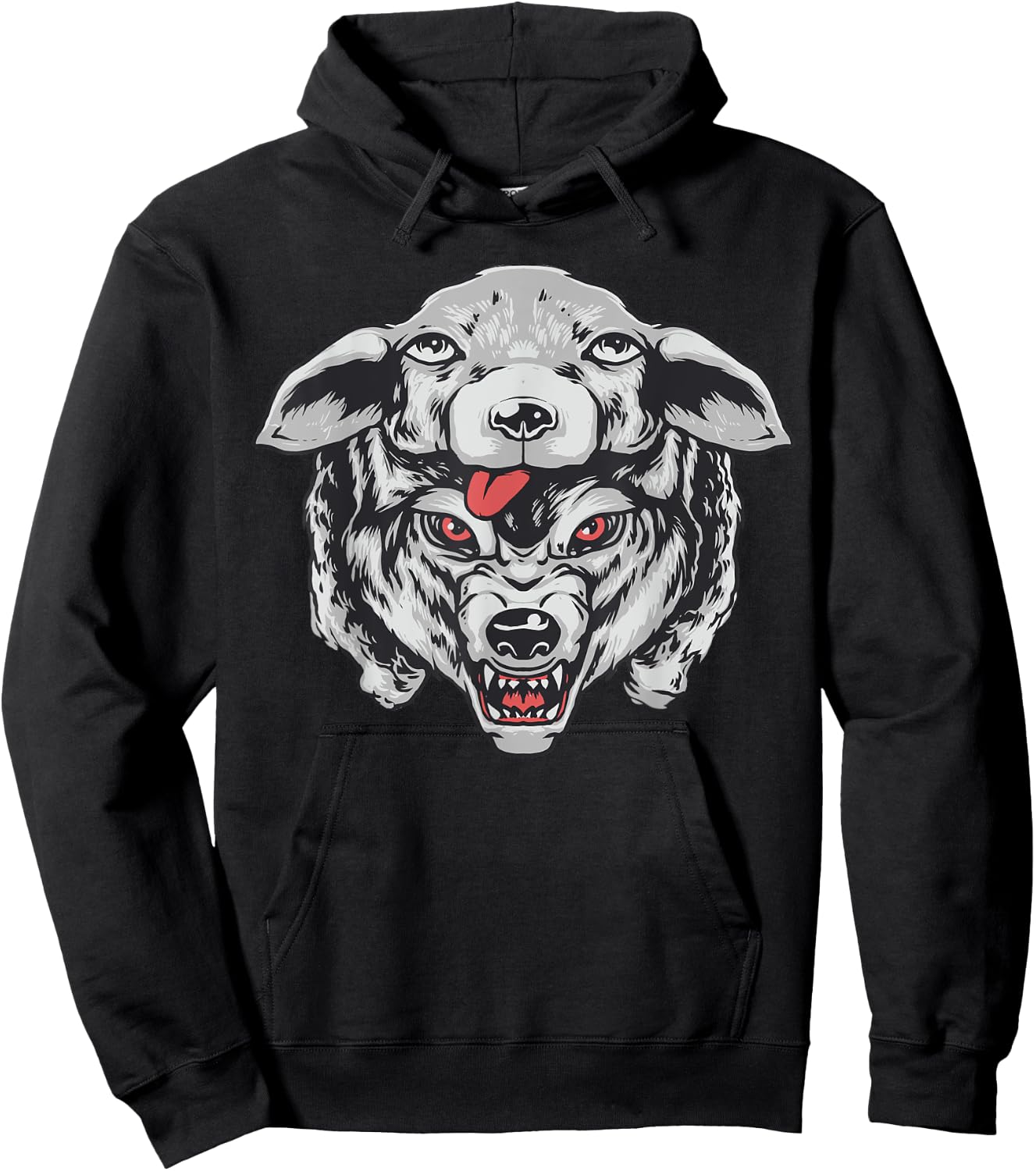 Wolf in Sheep's clothing head for lovers wolves Hunter face Hoodie - Hoodie | Black