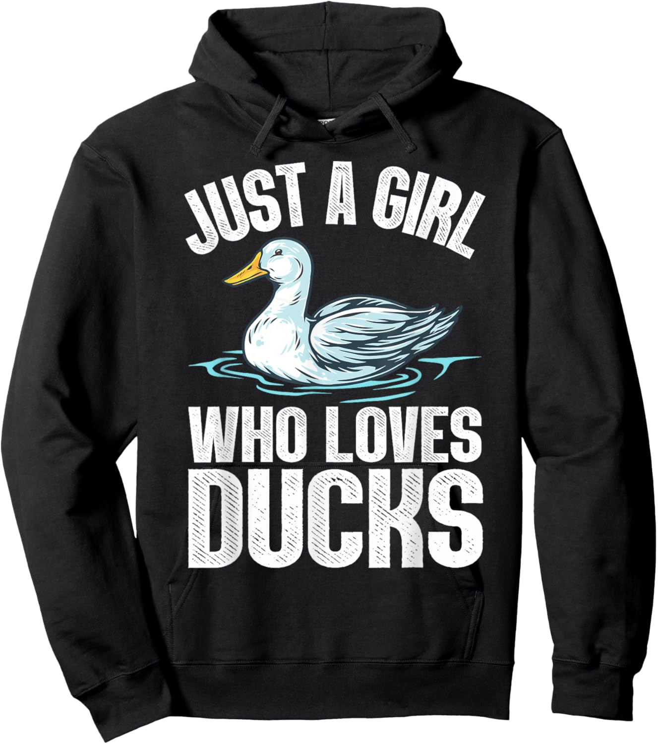 Cool Duck Girls Rubber Duck Yellow Mandarin Ducks Hoodie - Hoodie | Black