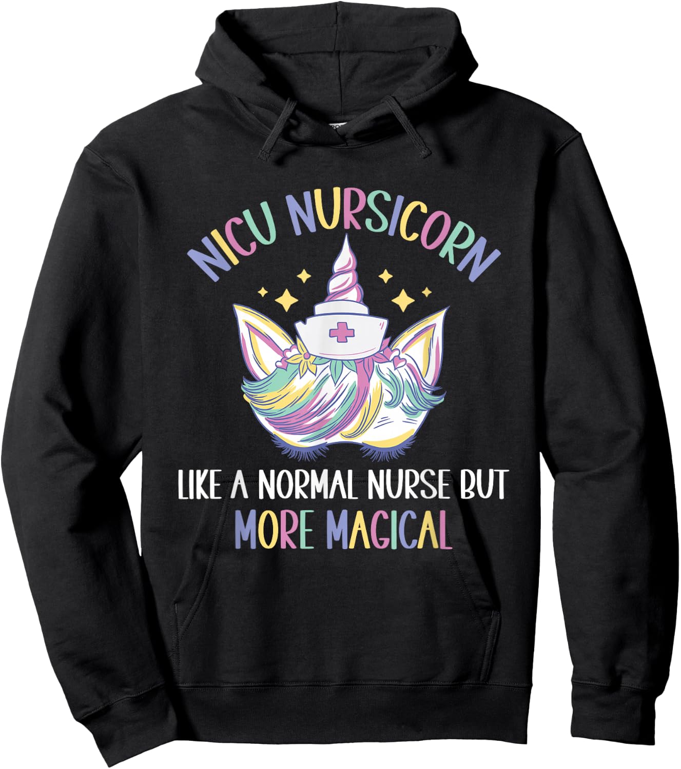 NICU Nursicorn like a normal NICU Nurse Hoodie - Hoodie | Black