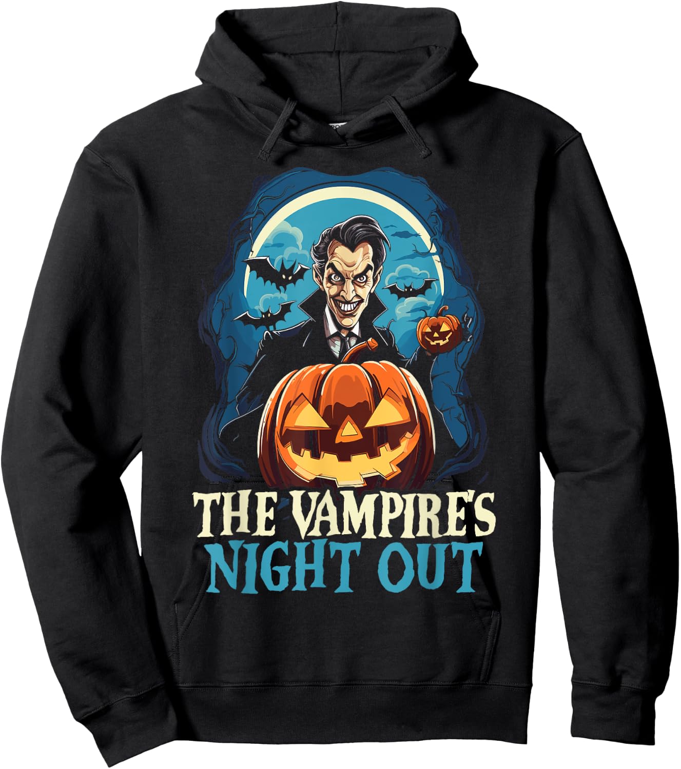 Dracula Halloween Scary Trick Or Treat Spooky Vampire Hoodie - Hoodie | Black