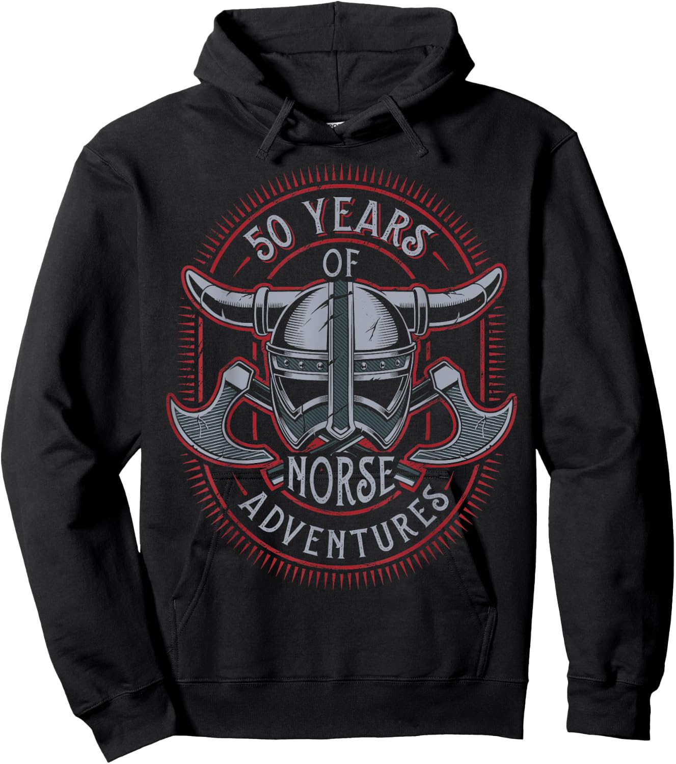 50 Years of Norse Adventures Viking 50th Birthday Hoodie - Hoodie | Black
