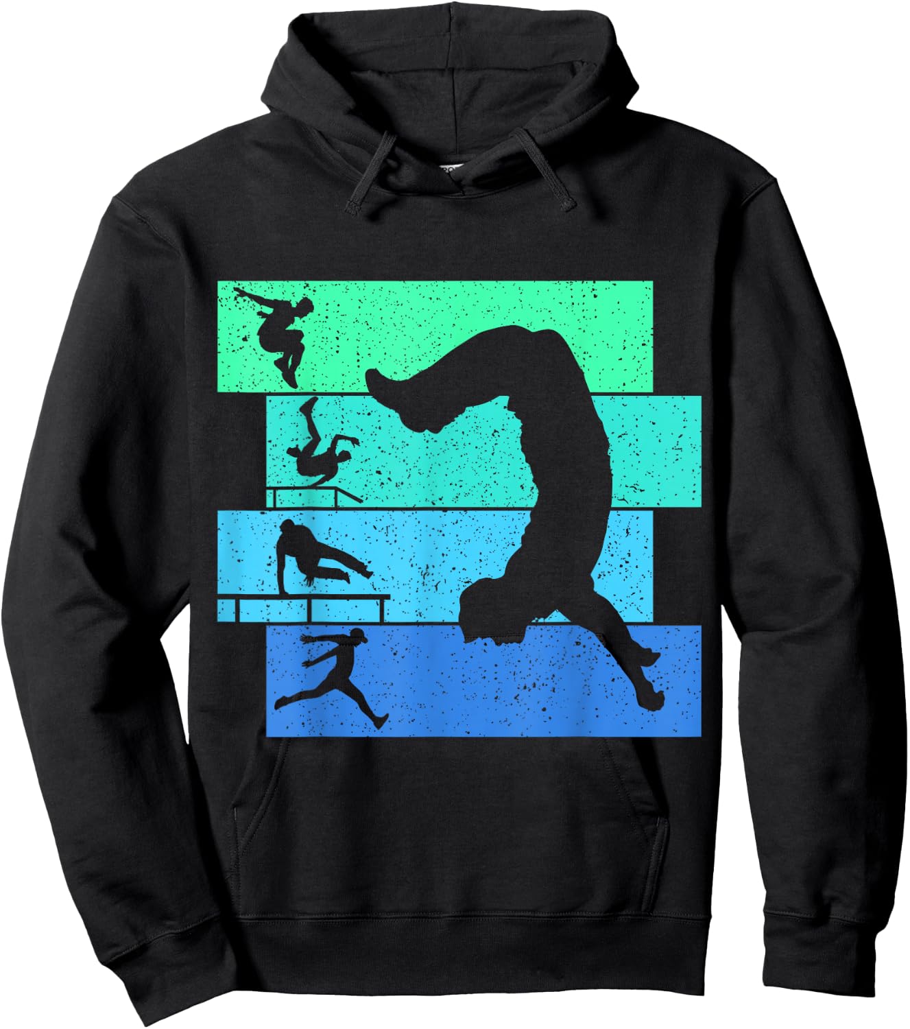 Cool Parkour & Freerunning Gifts Retro Parkour Traceur Boys Kids Men Hoodie - Hoodie | Black