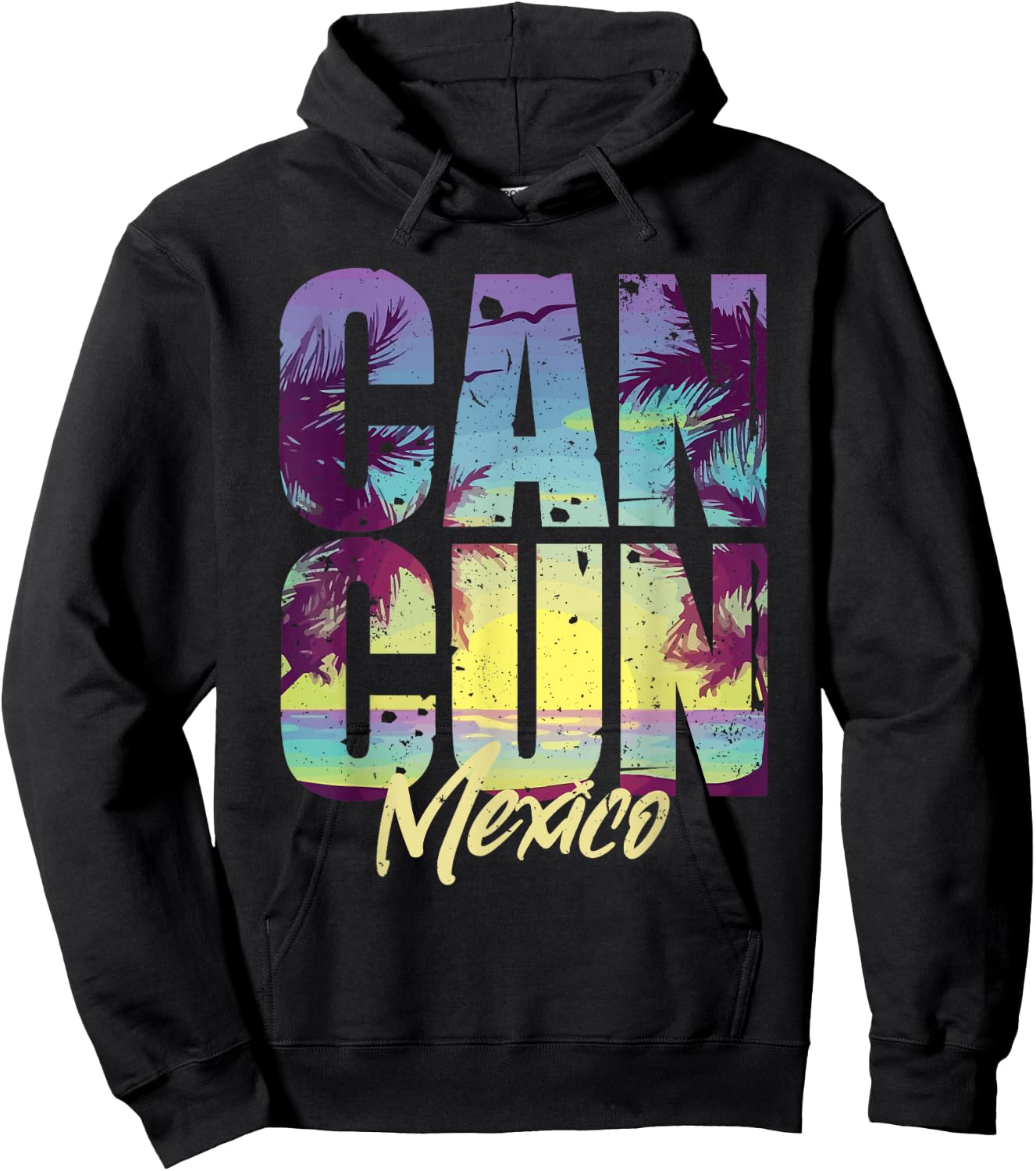 Cool Cancun Art Men Women Mexico Vacation Souvenir Summer Hoodie - Hoodie | Black